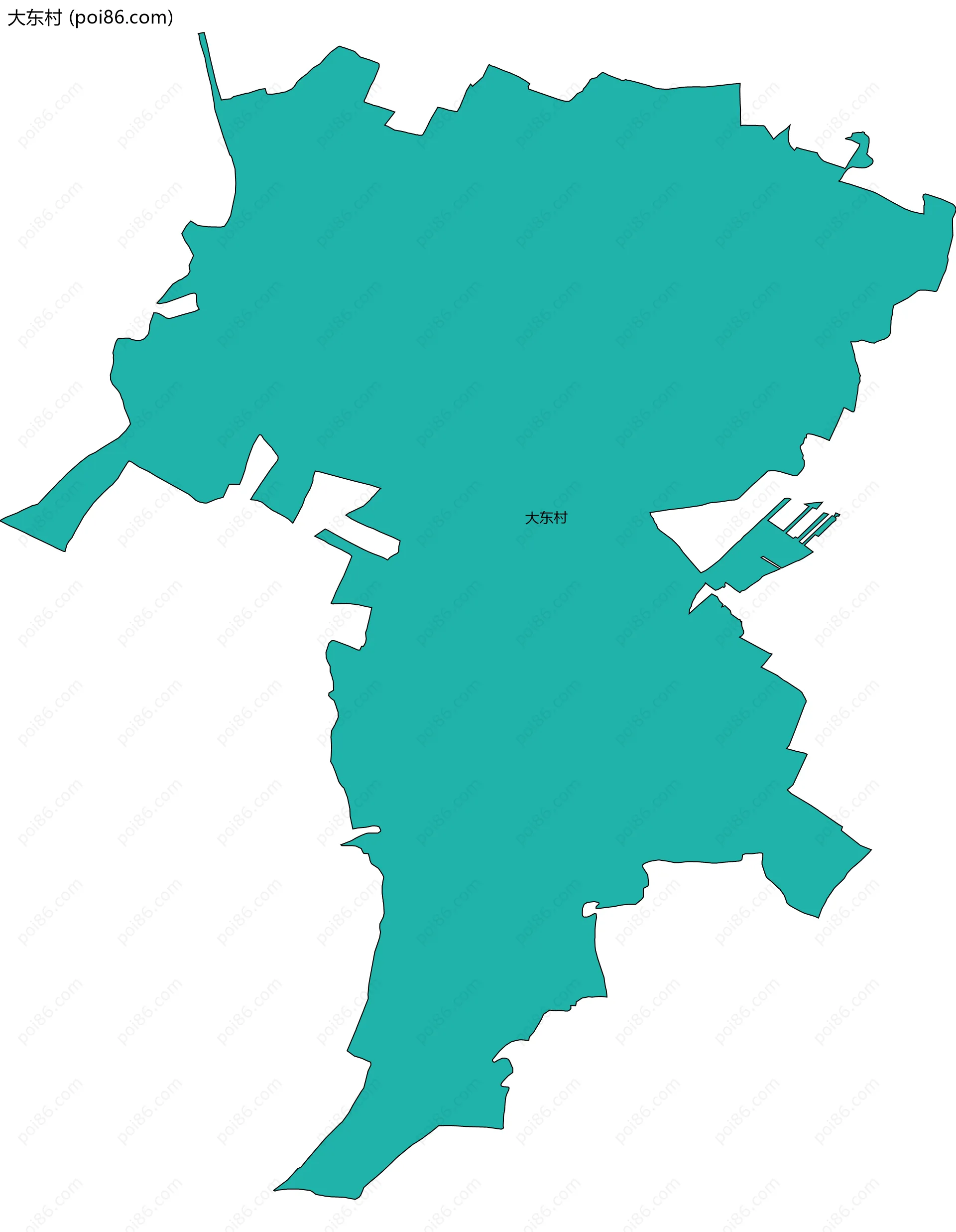 大东村边界地图