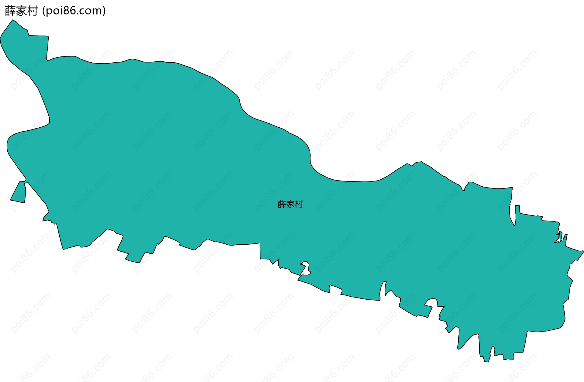 薛家村边界地图