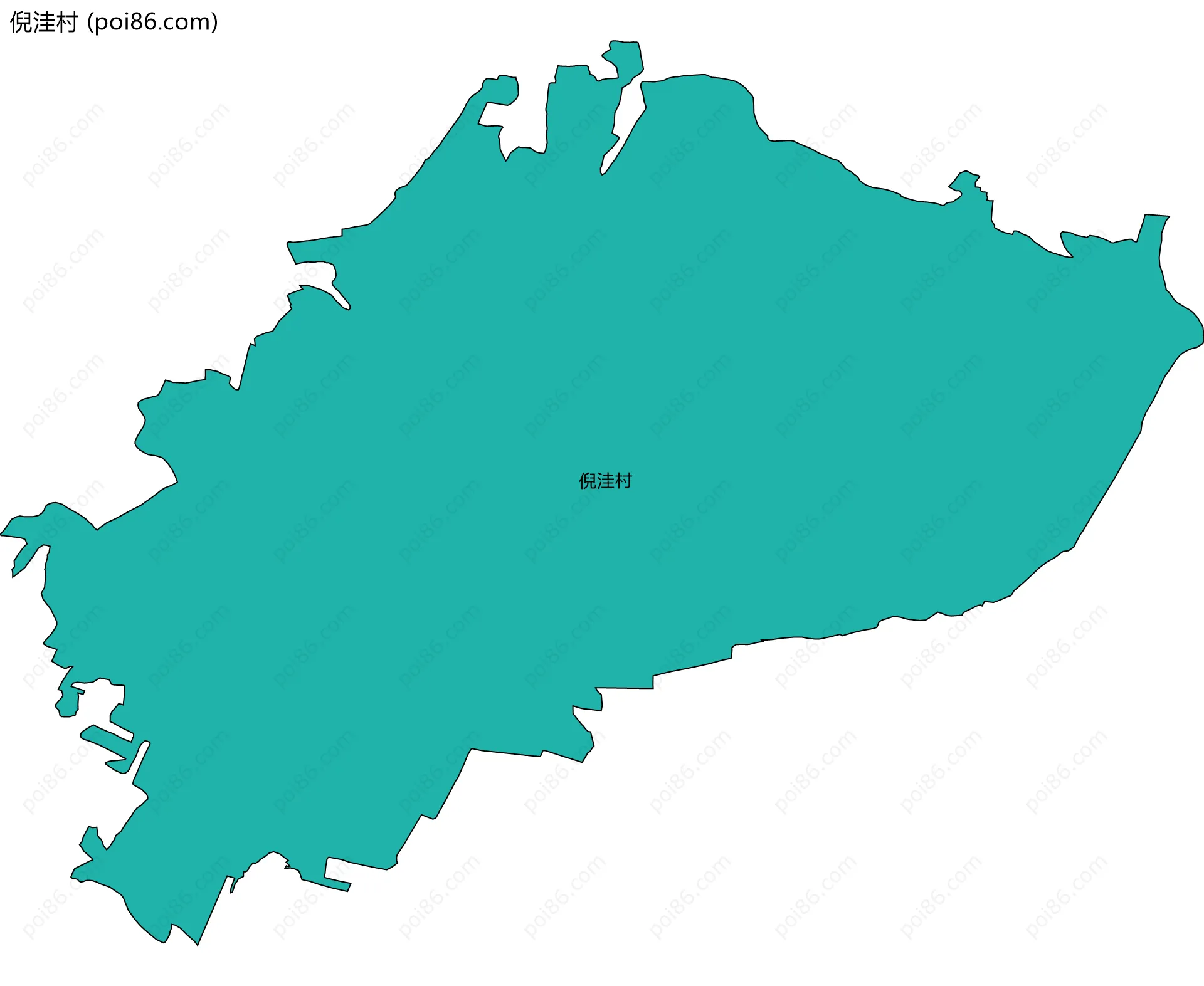 倪洼村边界地图