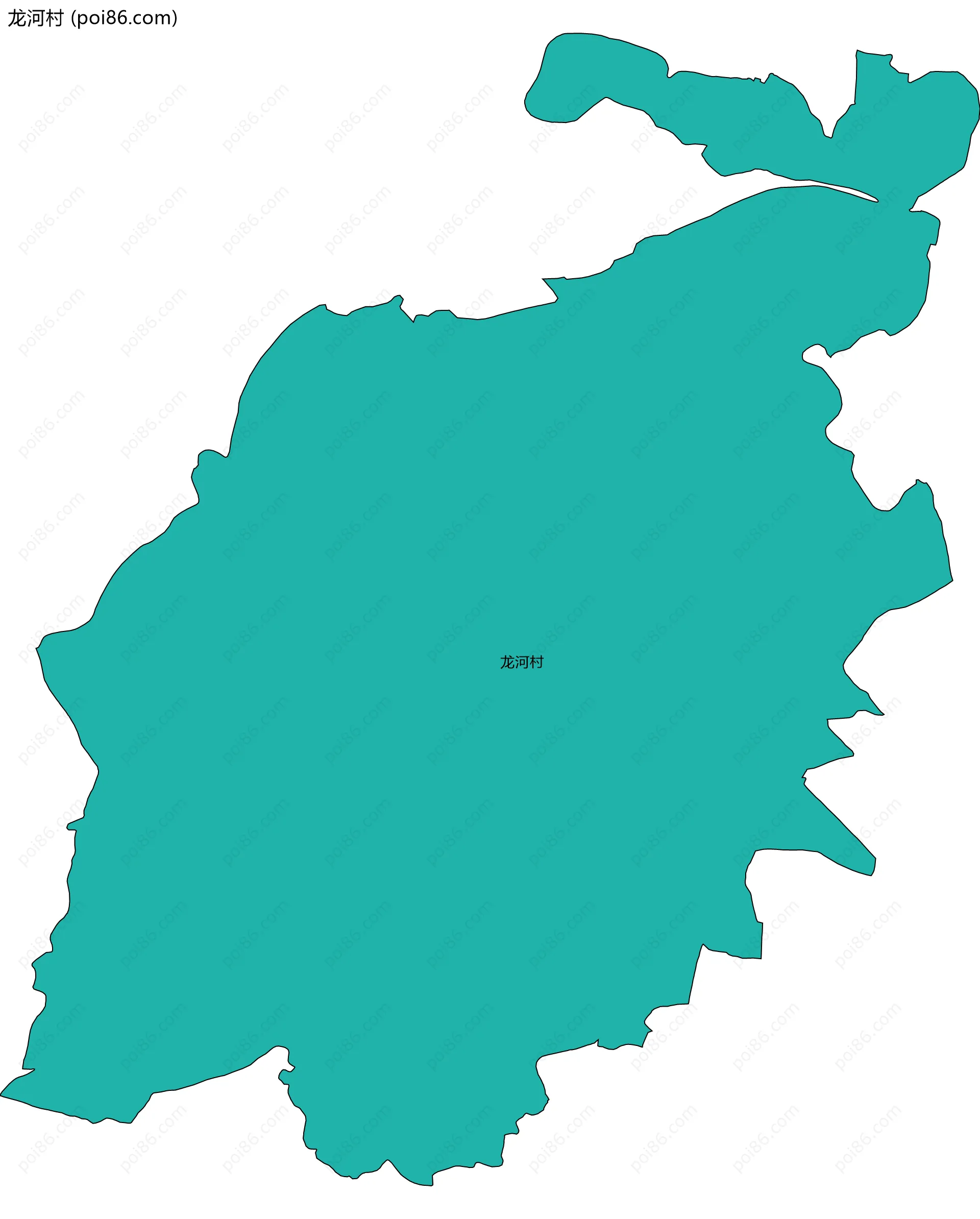 龙河村边界地图