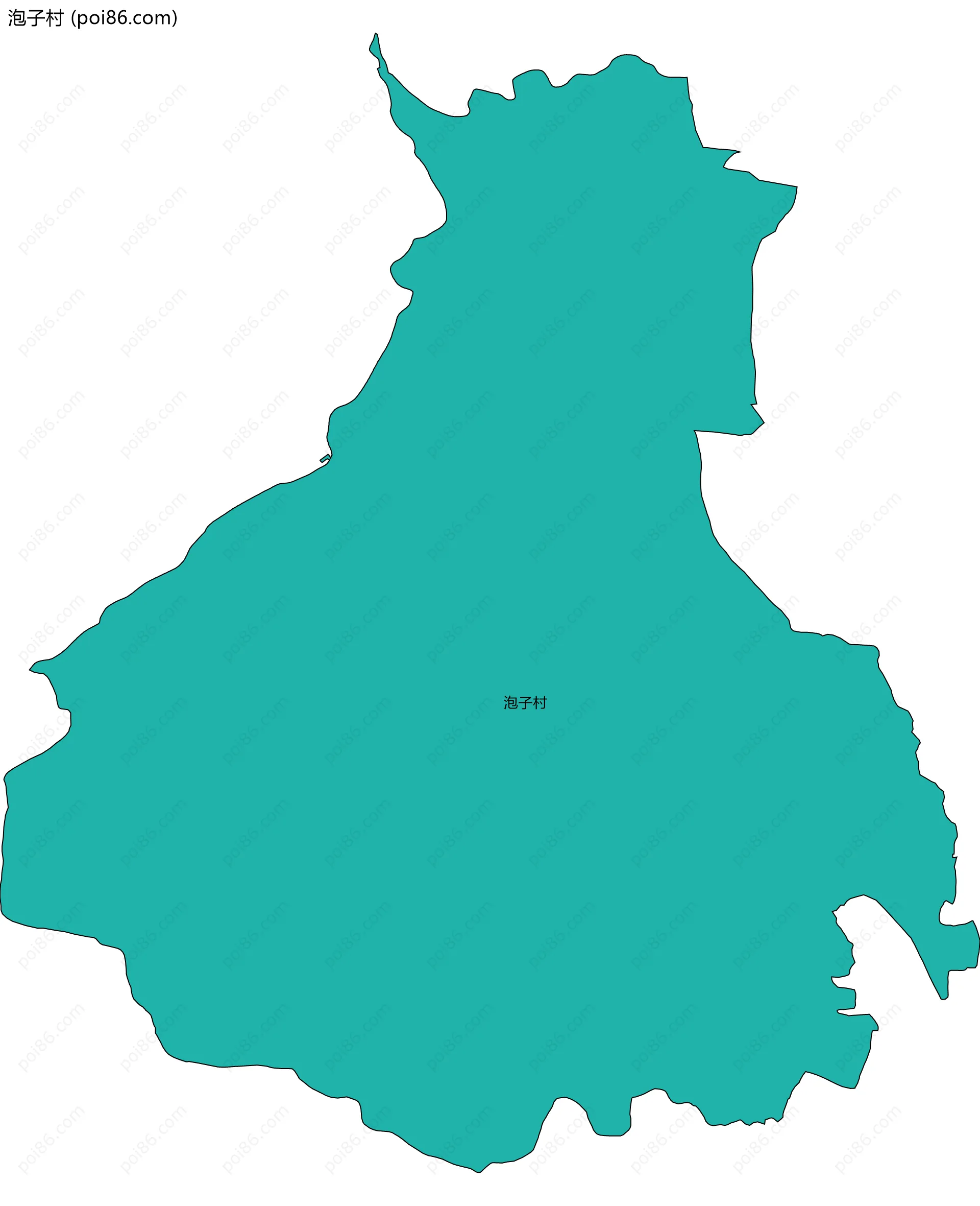 泡子村边界地图