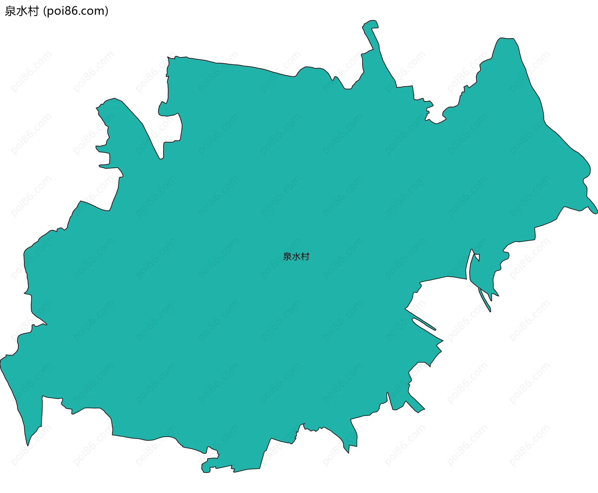 泉水村边界地图