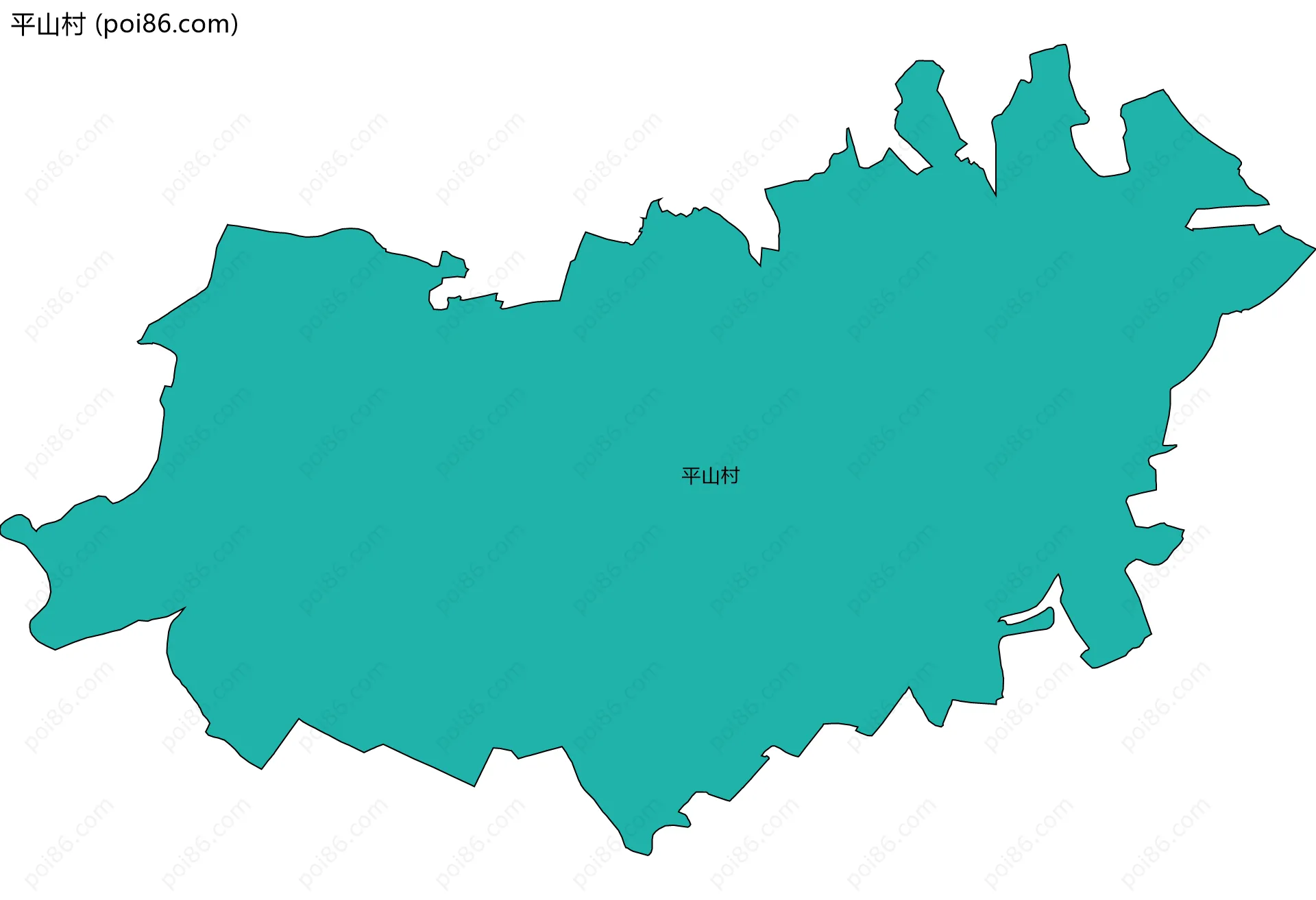 平山村边界地图