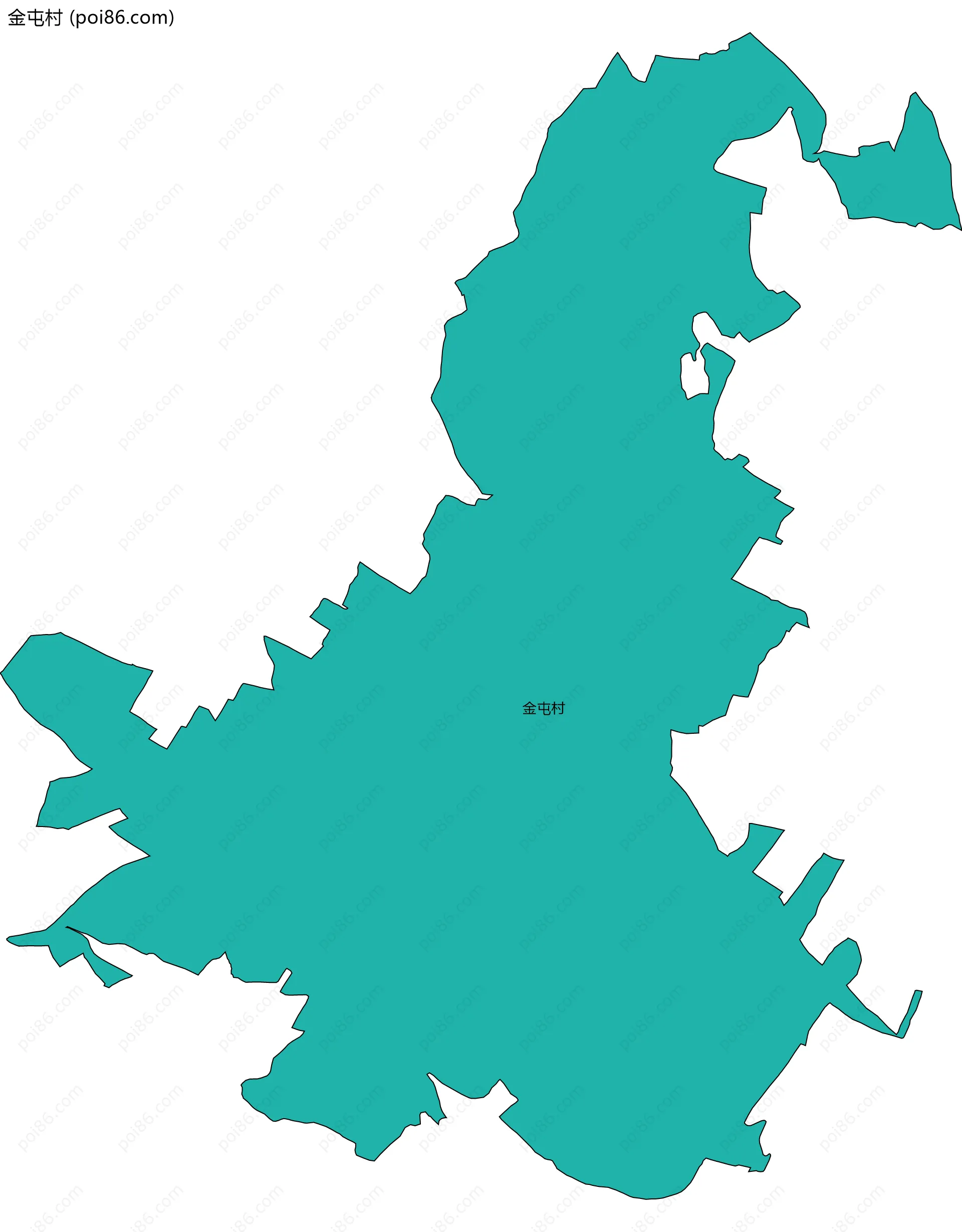 金屯村边界地图