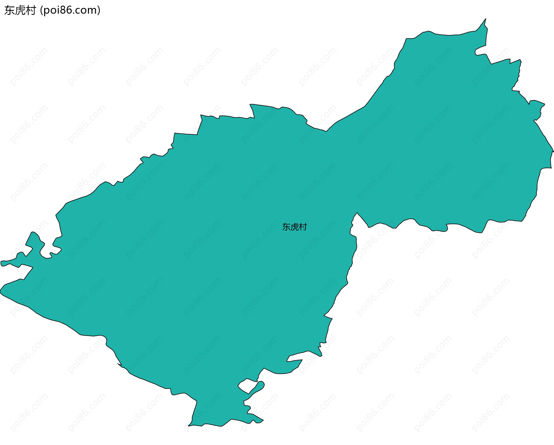 东虎村边界地图