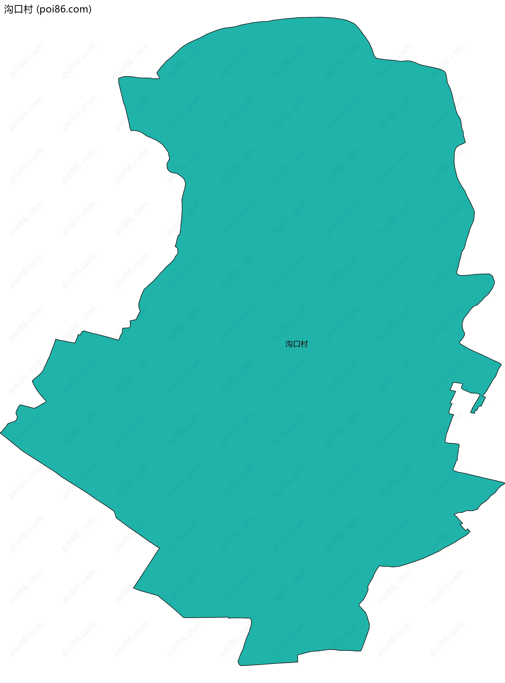 沟口村边界地图