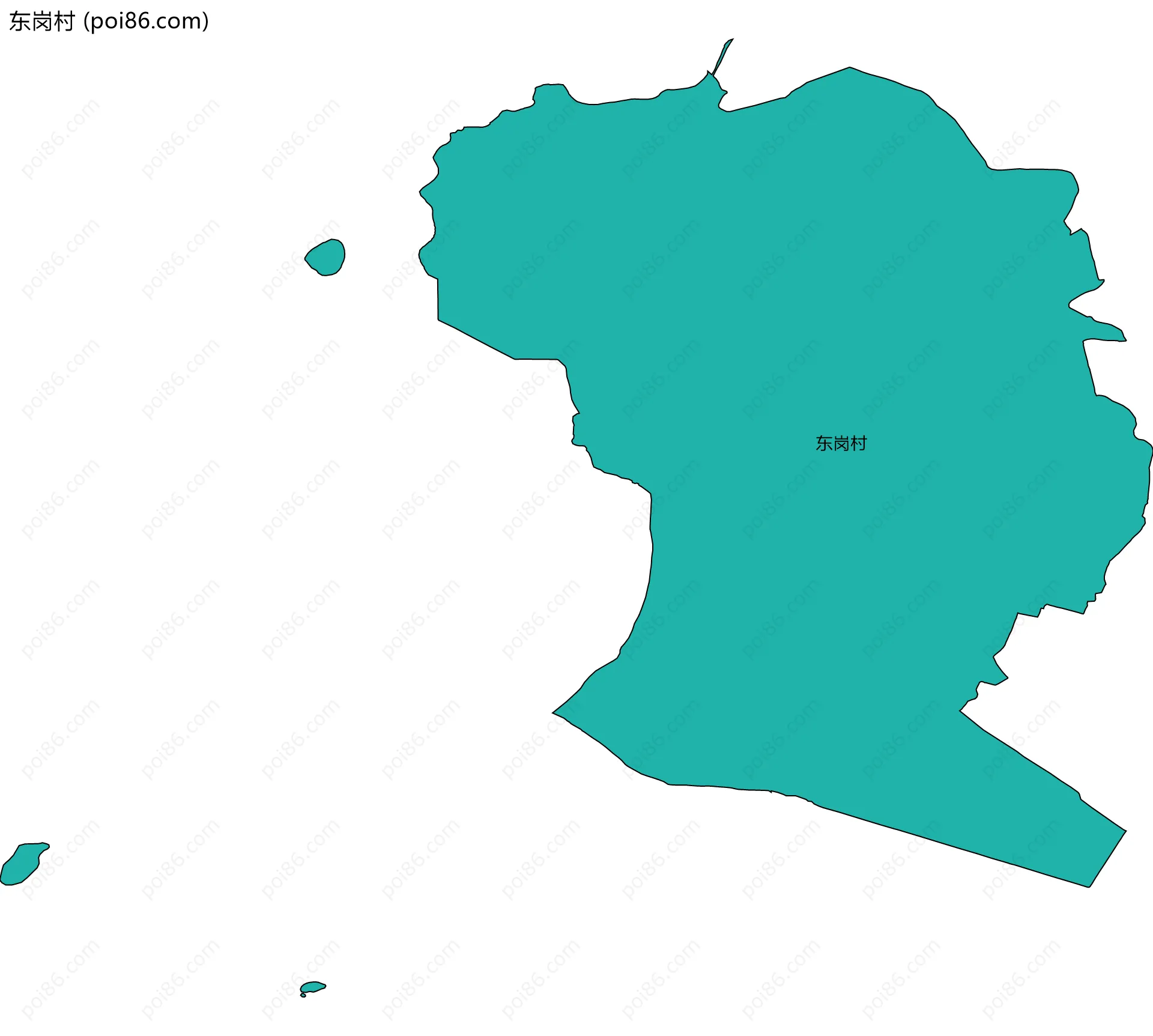 东岗村边界地图