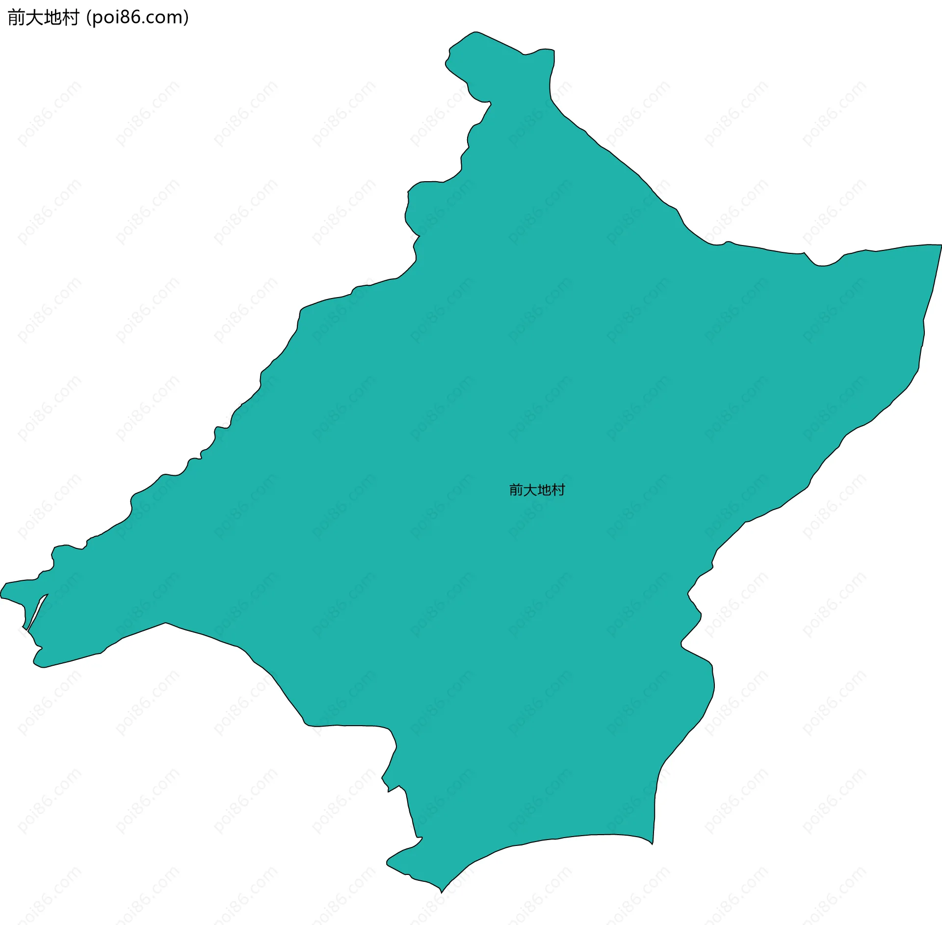 前大地村边界地图