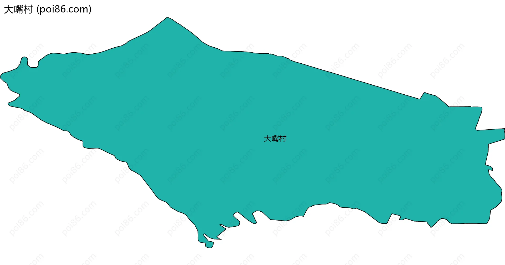 大嘴村边界地图