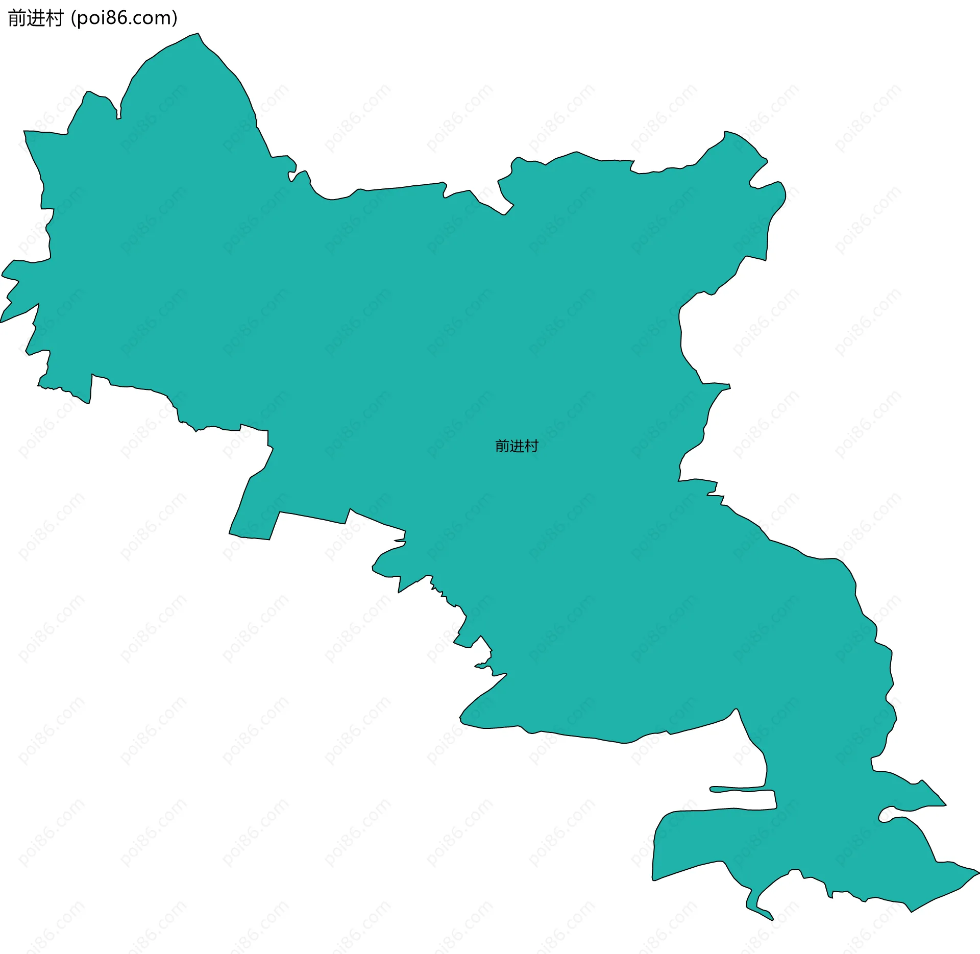 前进村边界地图