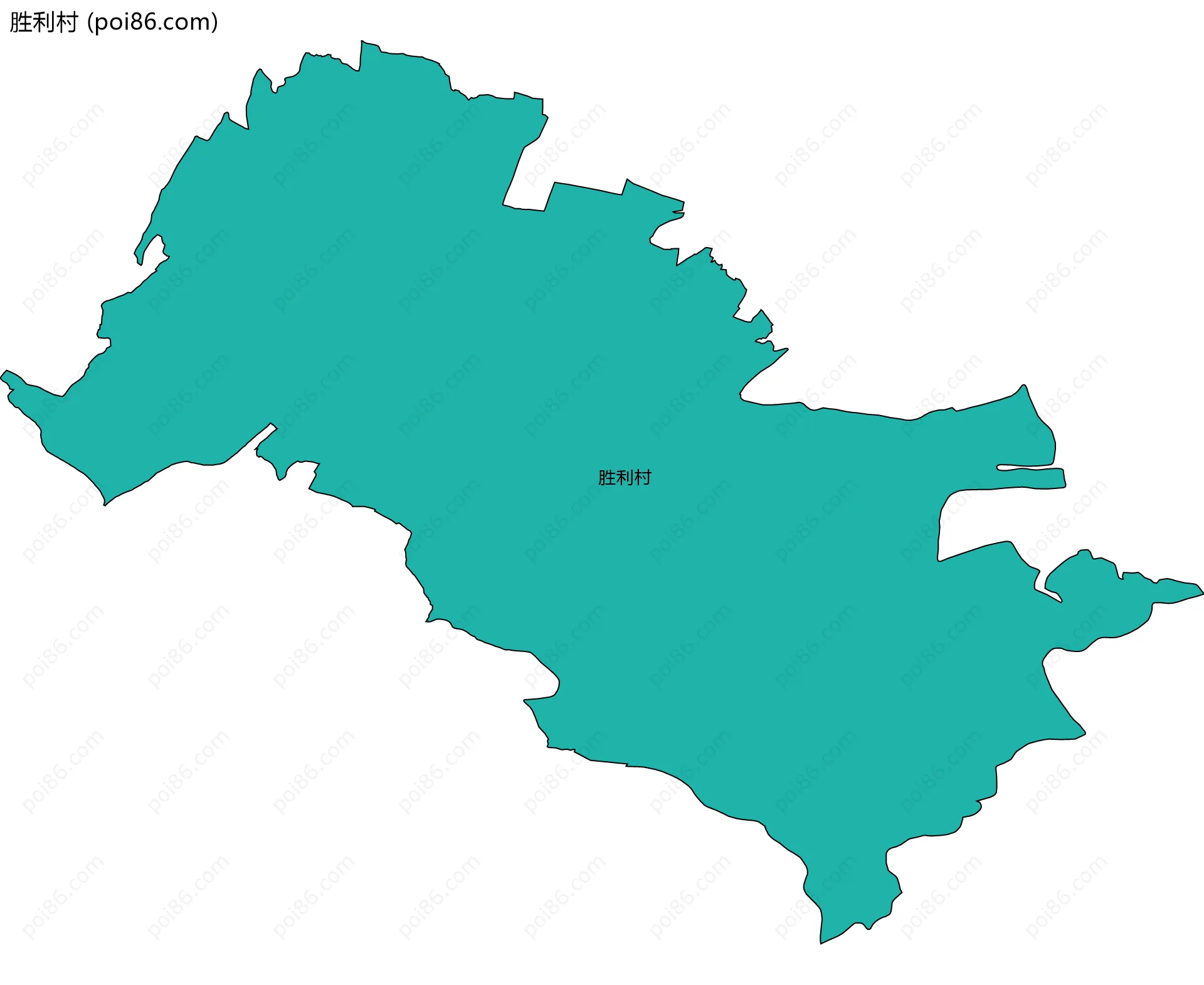 胜利村边界地图