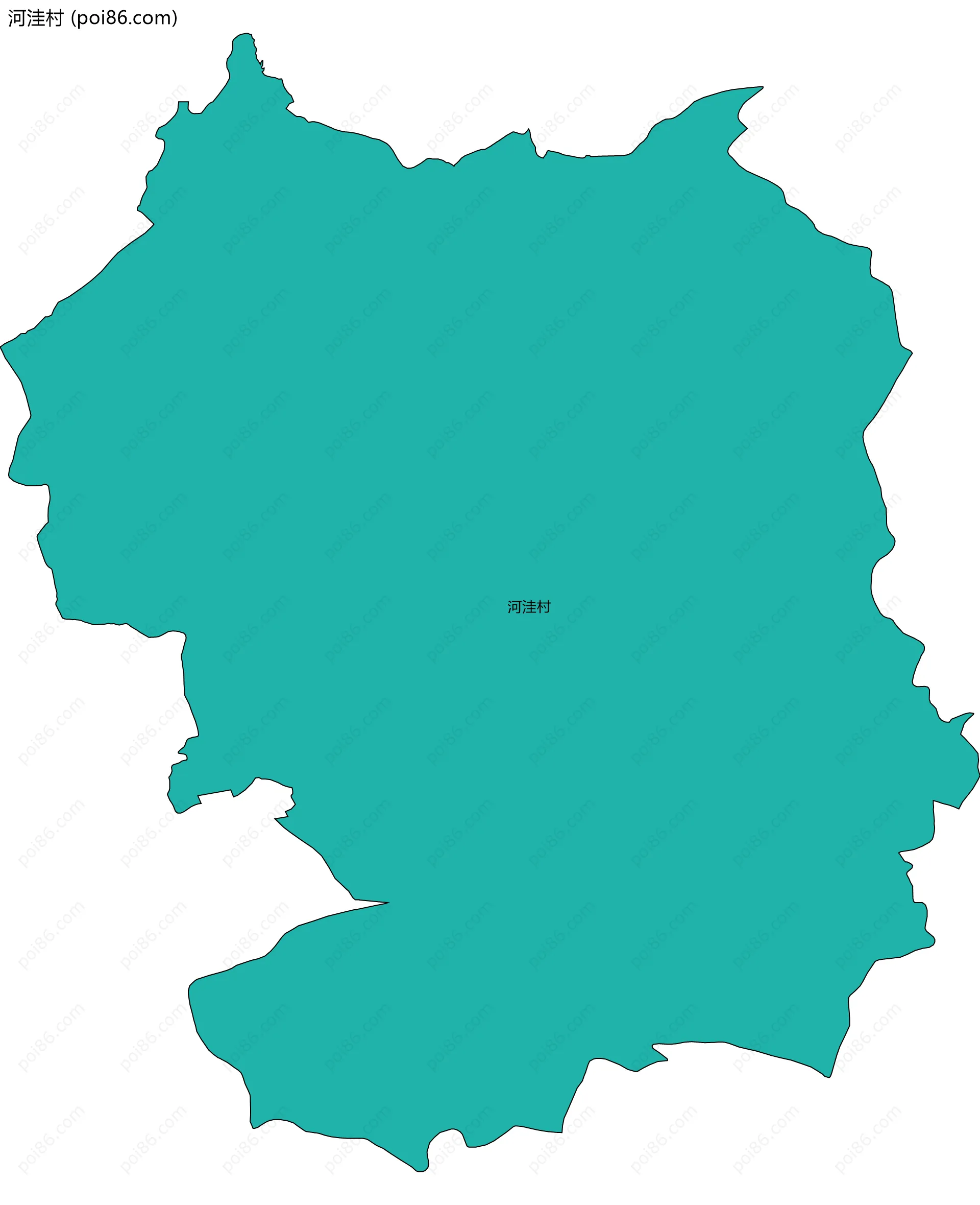 河洼村边界地图