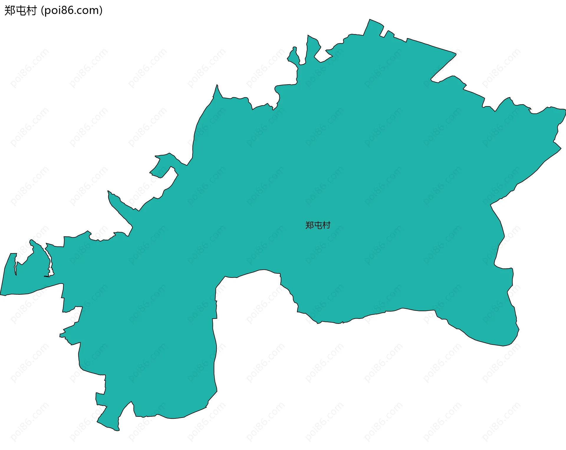 郑屯村边界地图