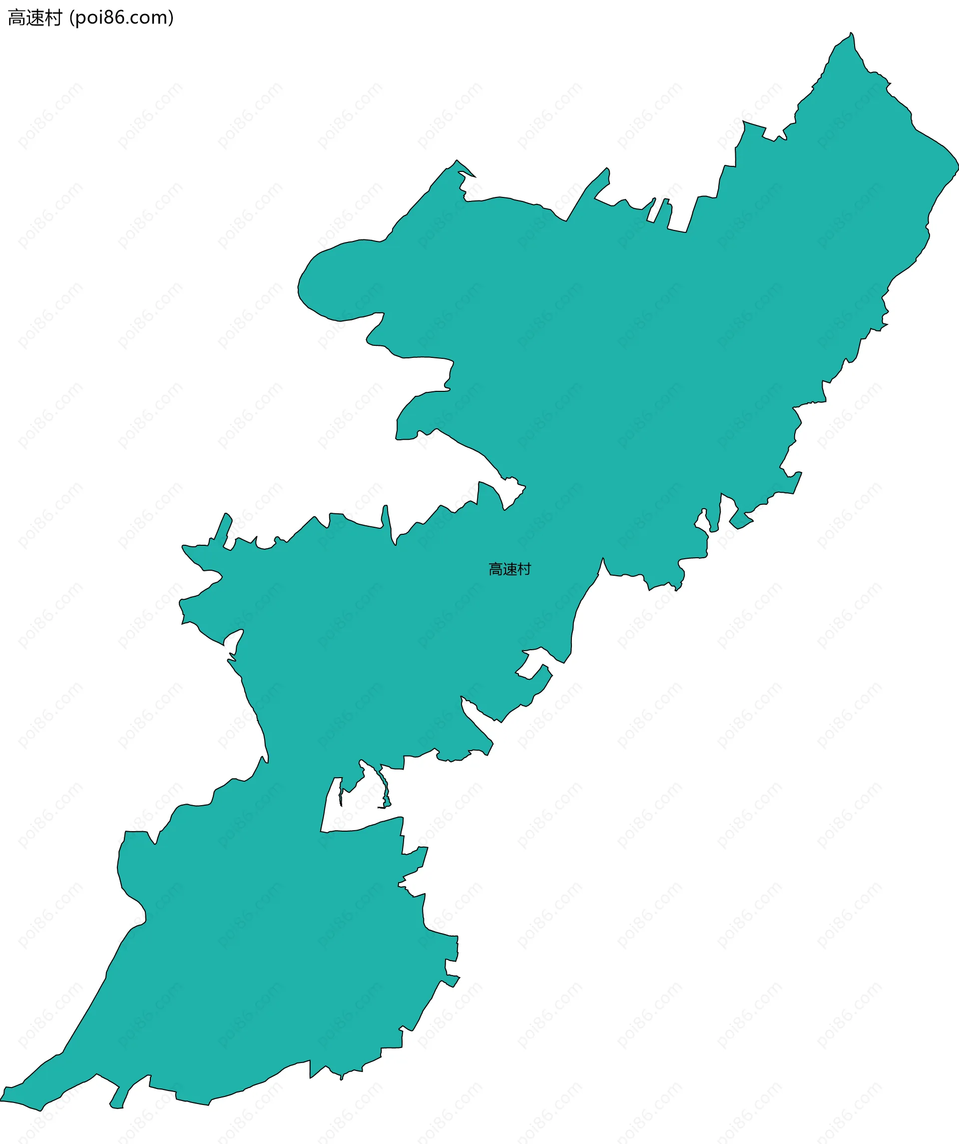 高速村边界地图