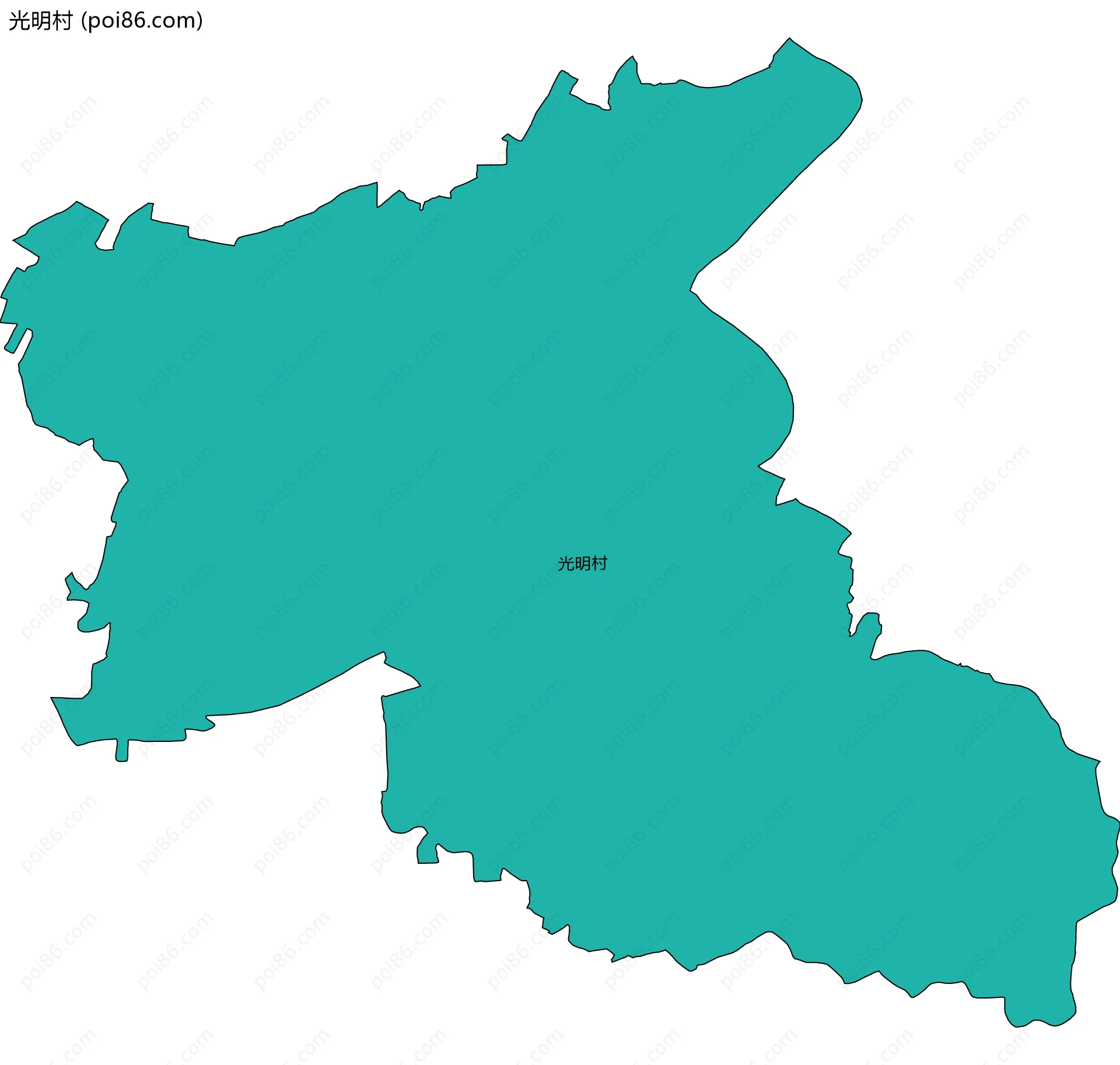 光明村边界地图