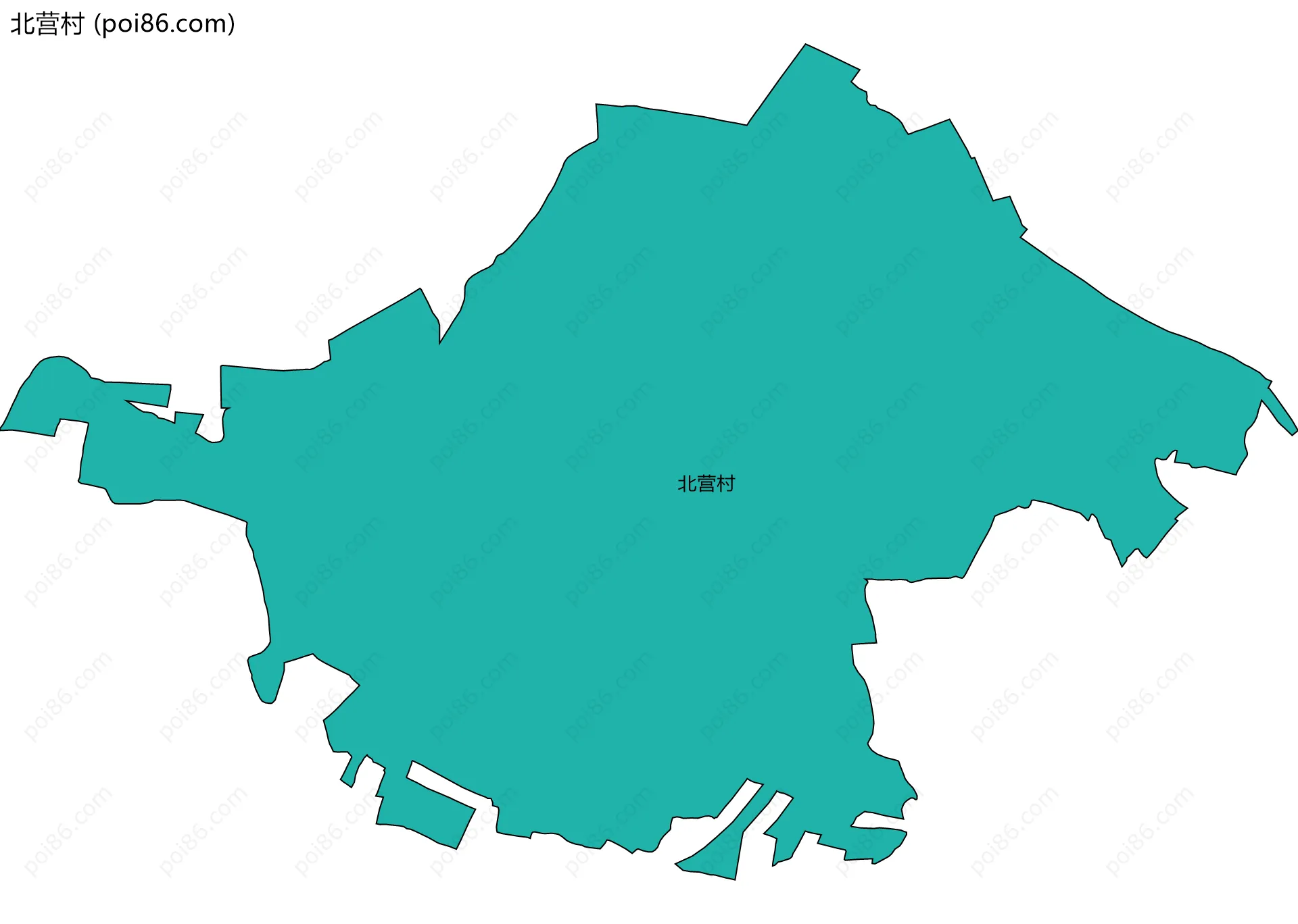 北营村边界地图