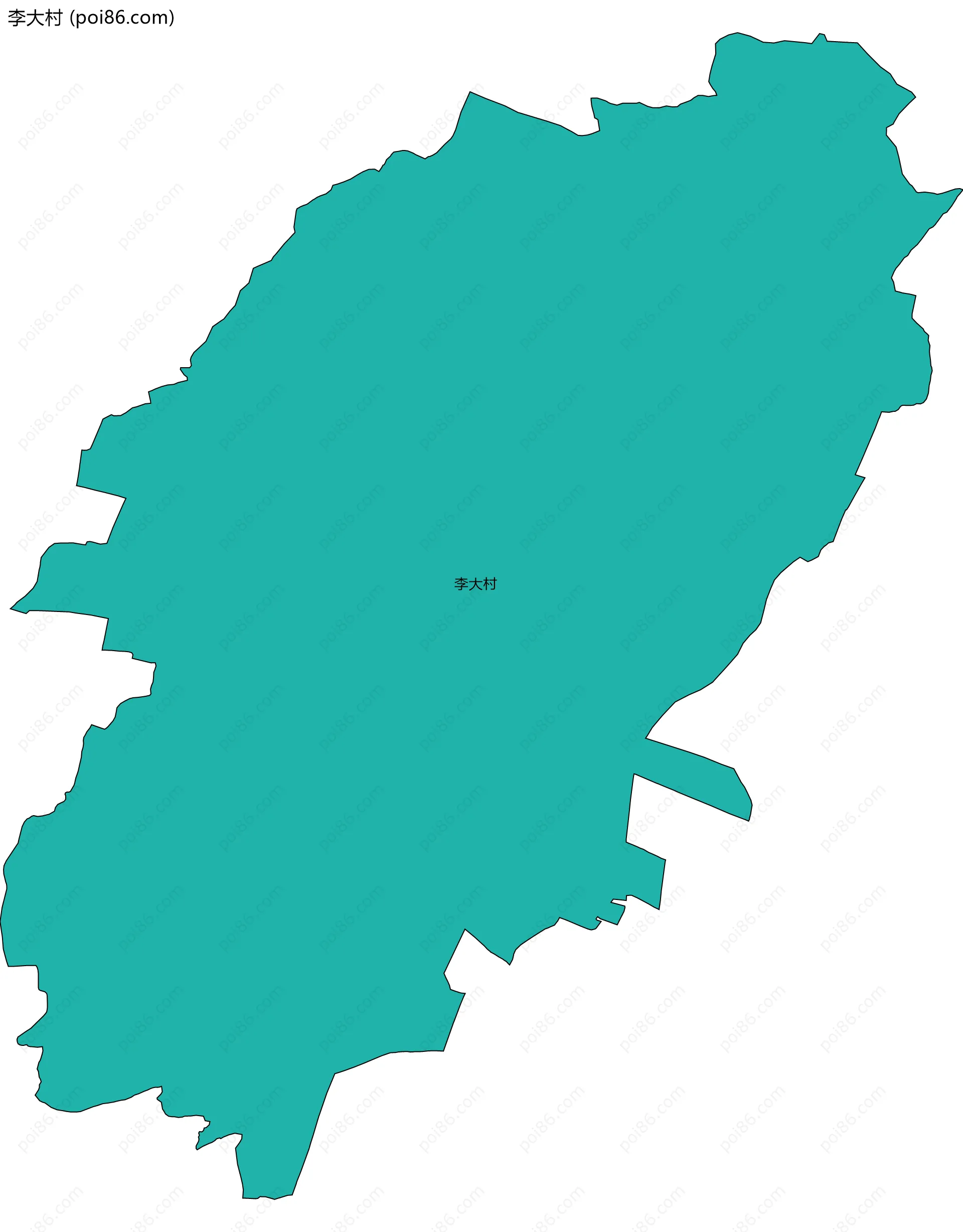 李大村边界地图