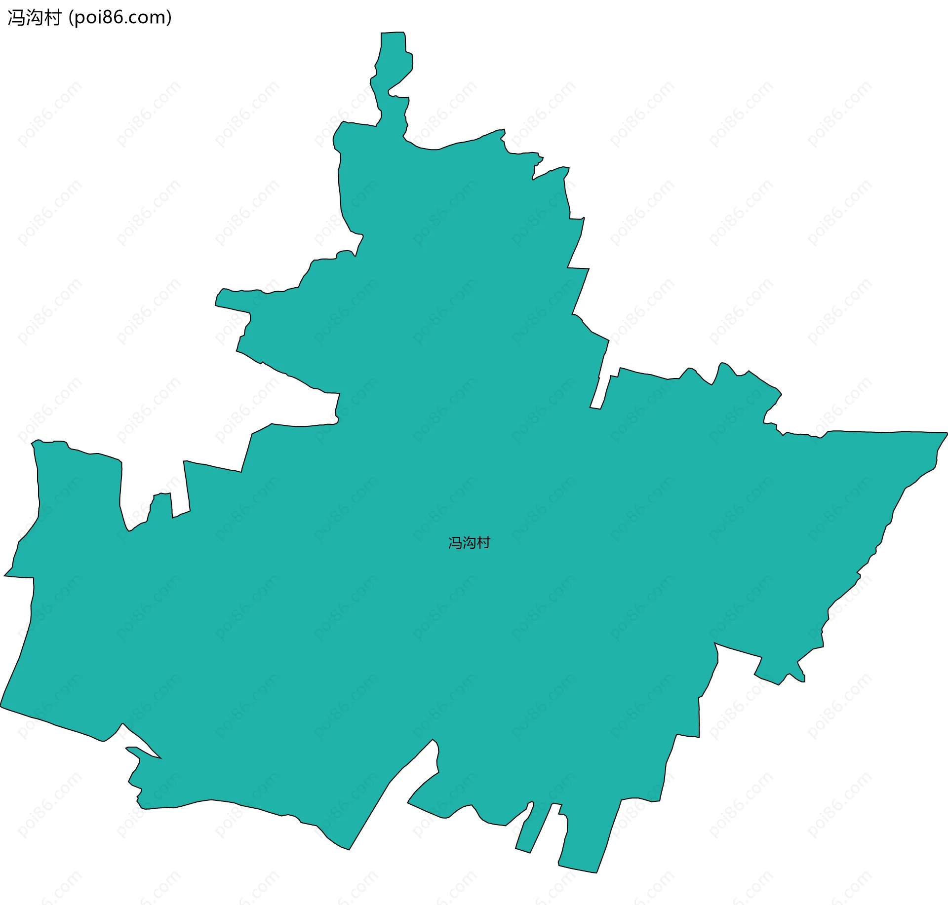 冯沟村边界地图