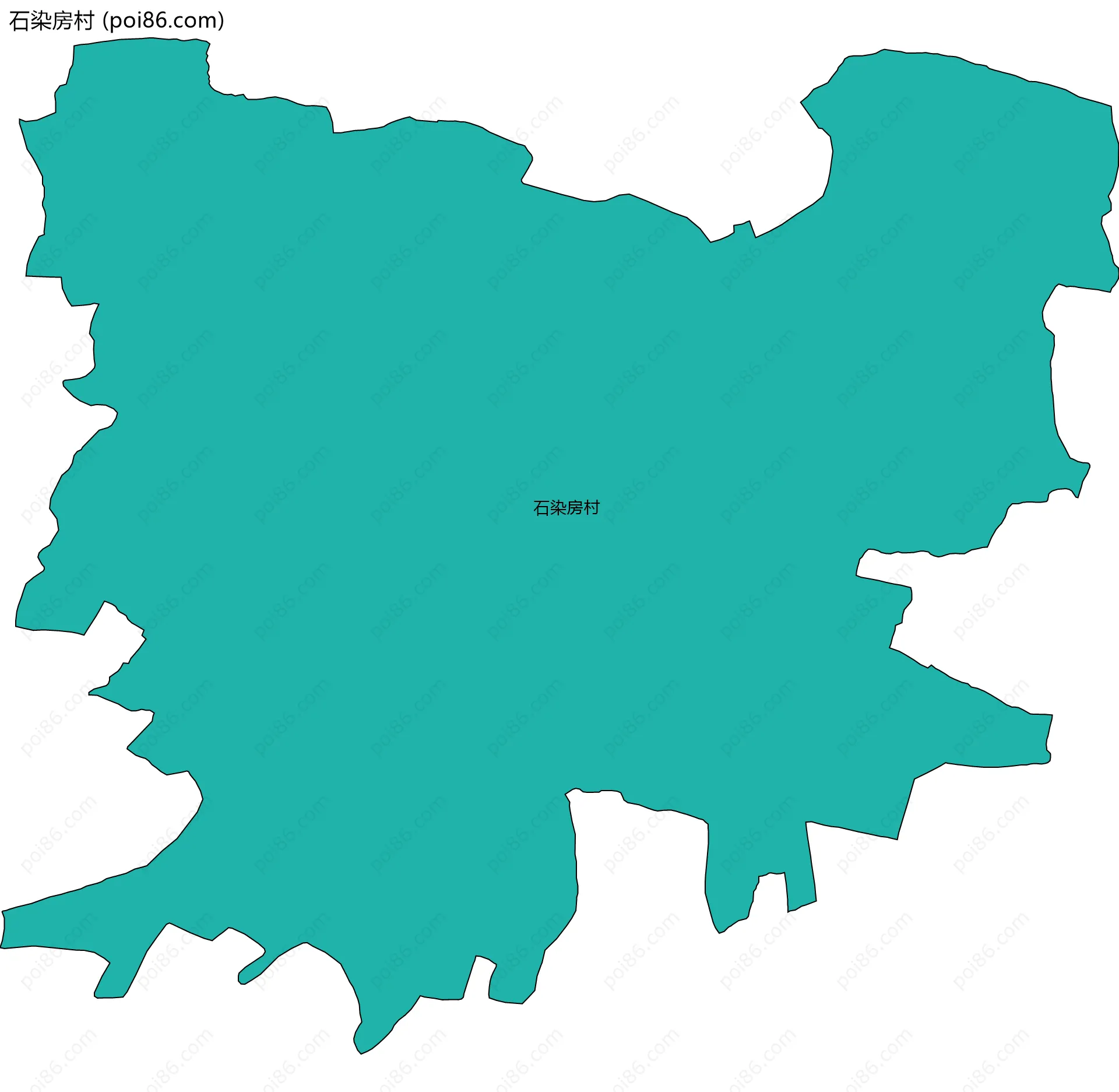 石染房村边界地图