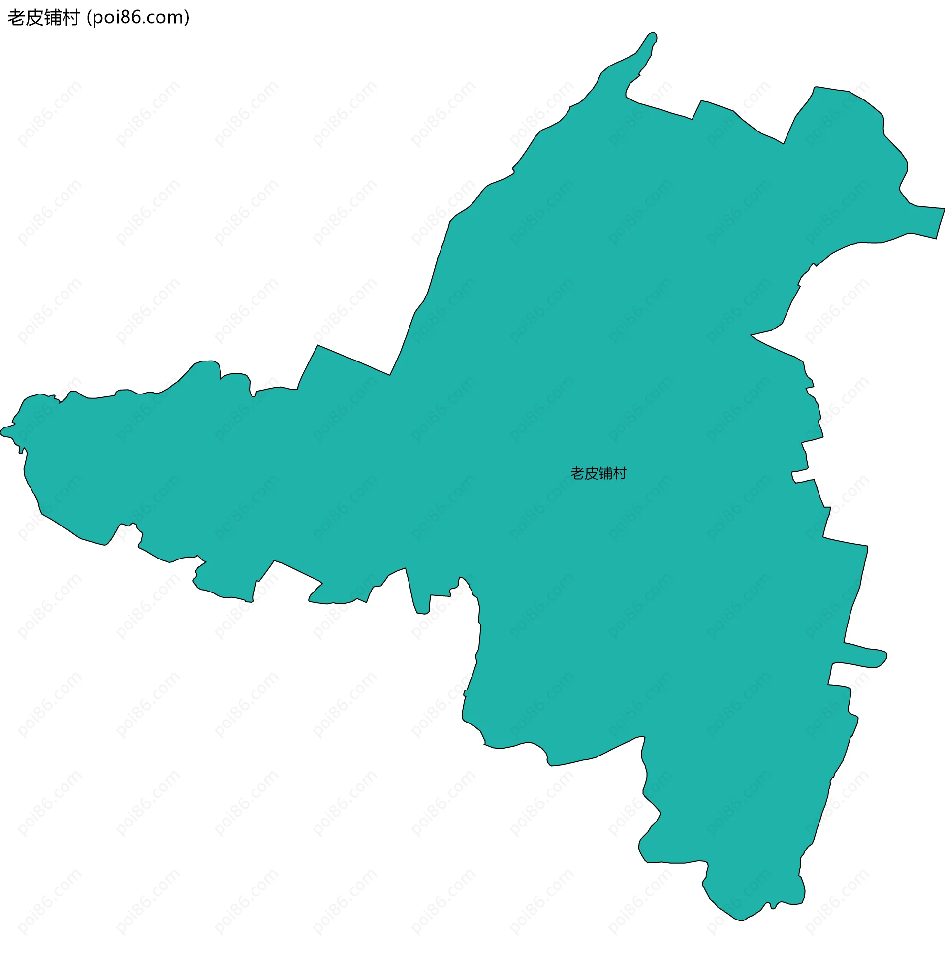 老皮铺村边界地图