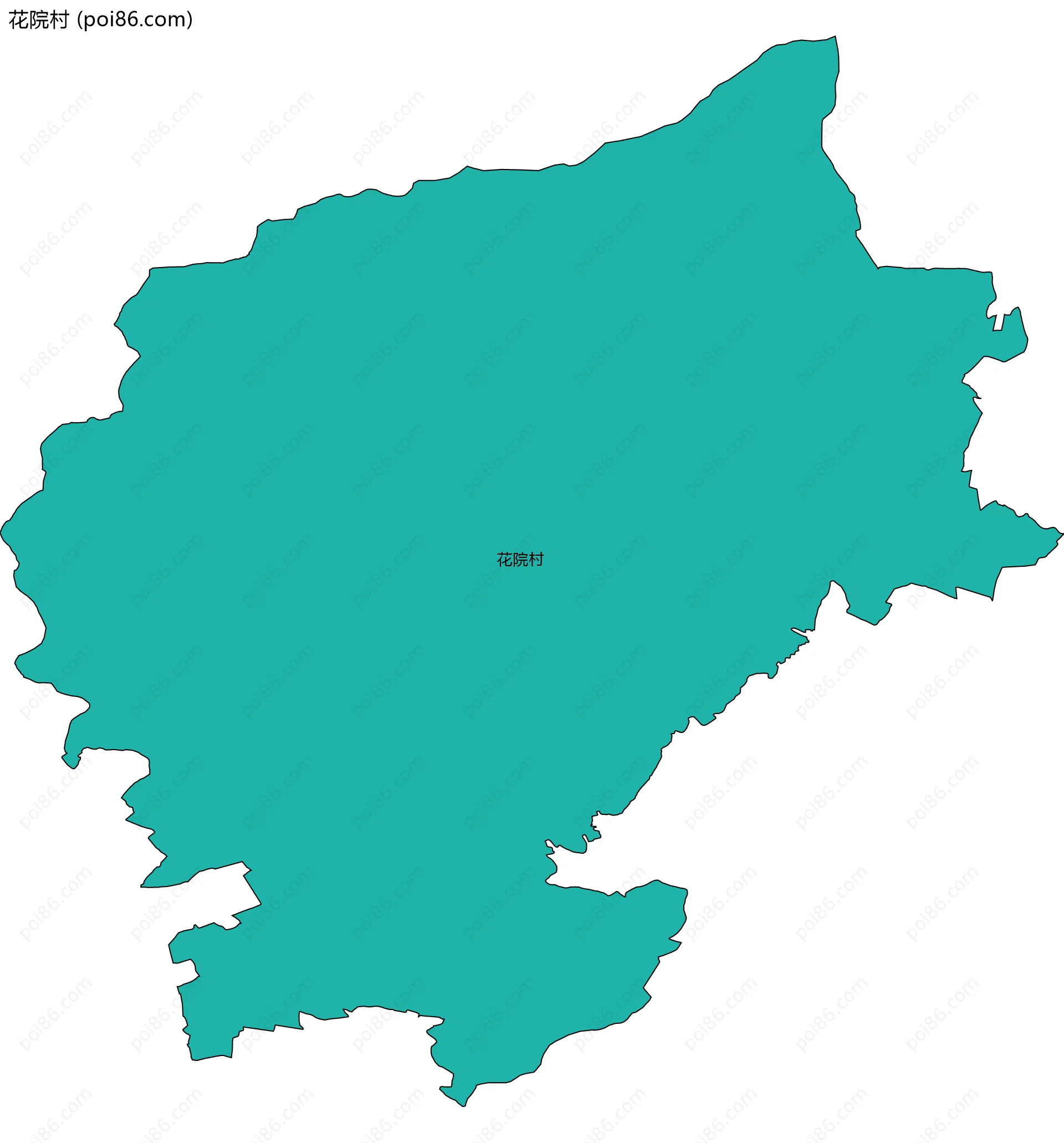 花院村边界地图