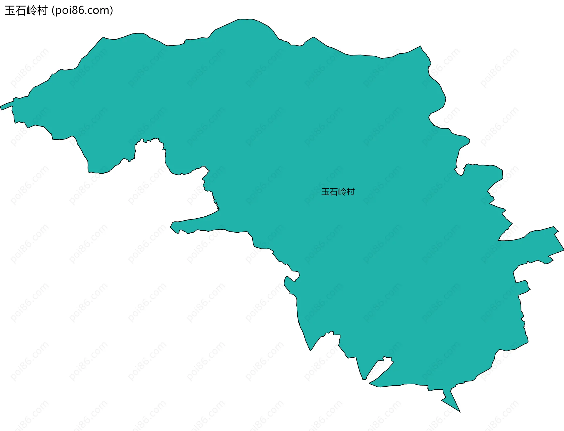 玉石岭村边界地图