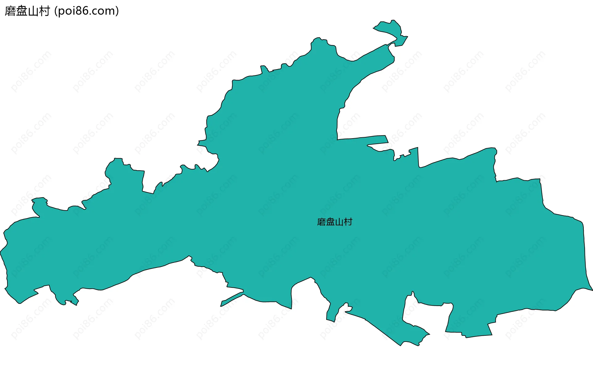 磨盘山村边界地图
