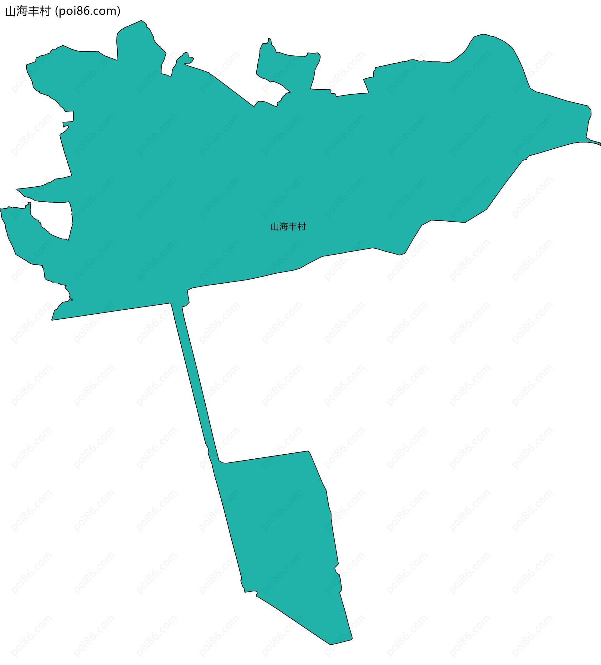 山海丰村边界地图