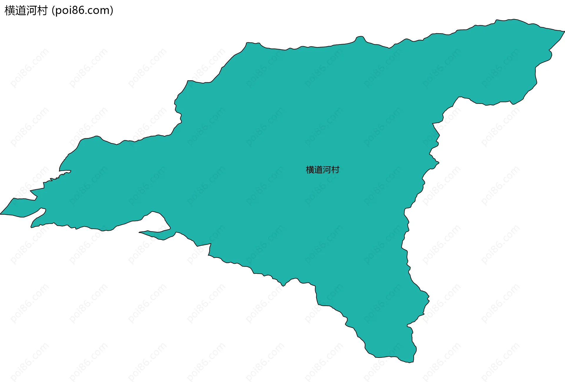 横道河村边界地图