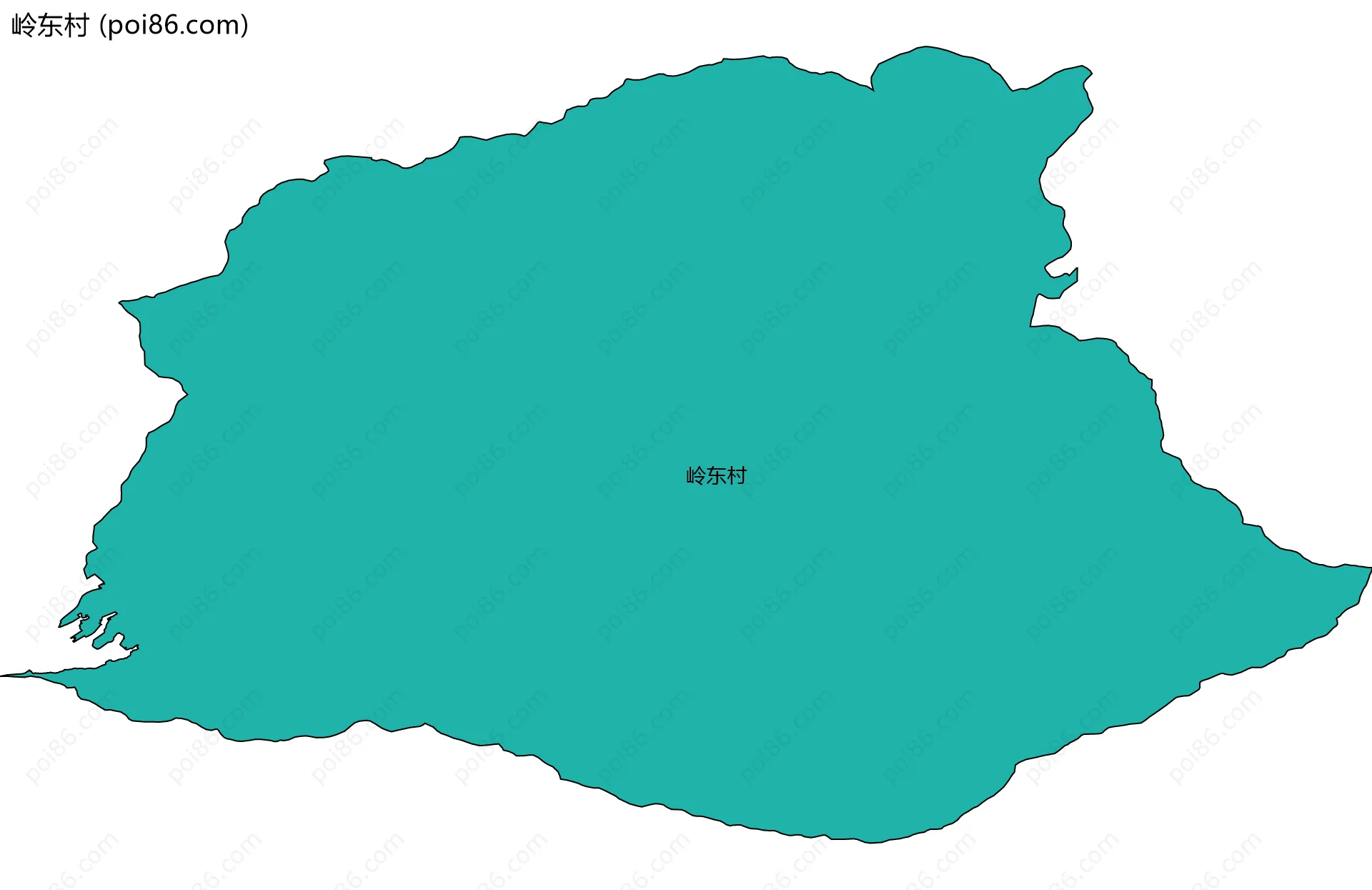 岭东村边界地图