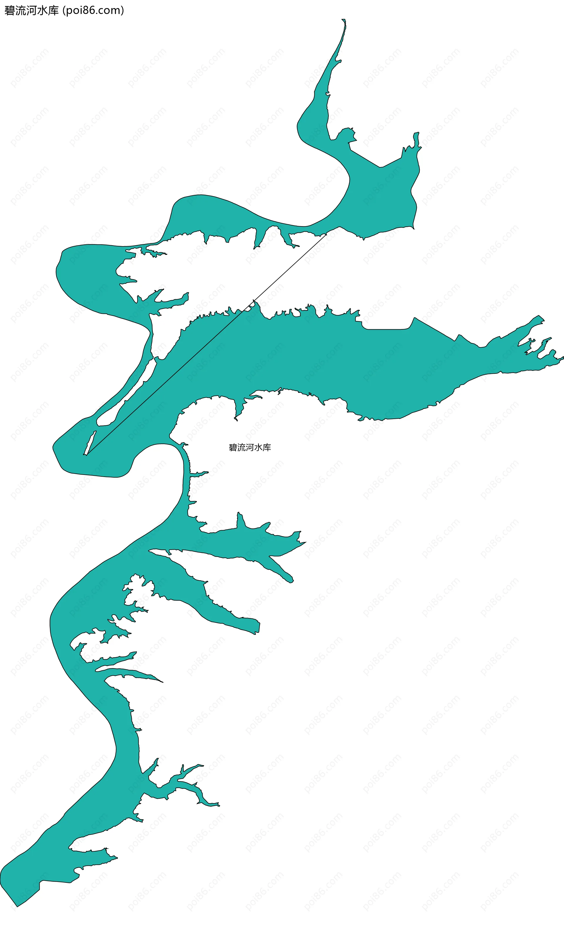 碧流河水库边界地图
