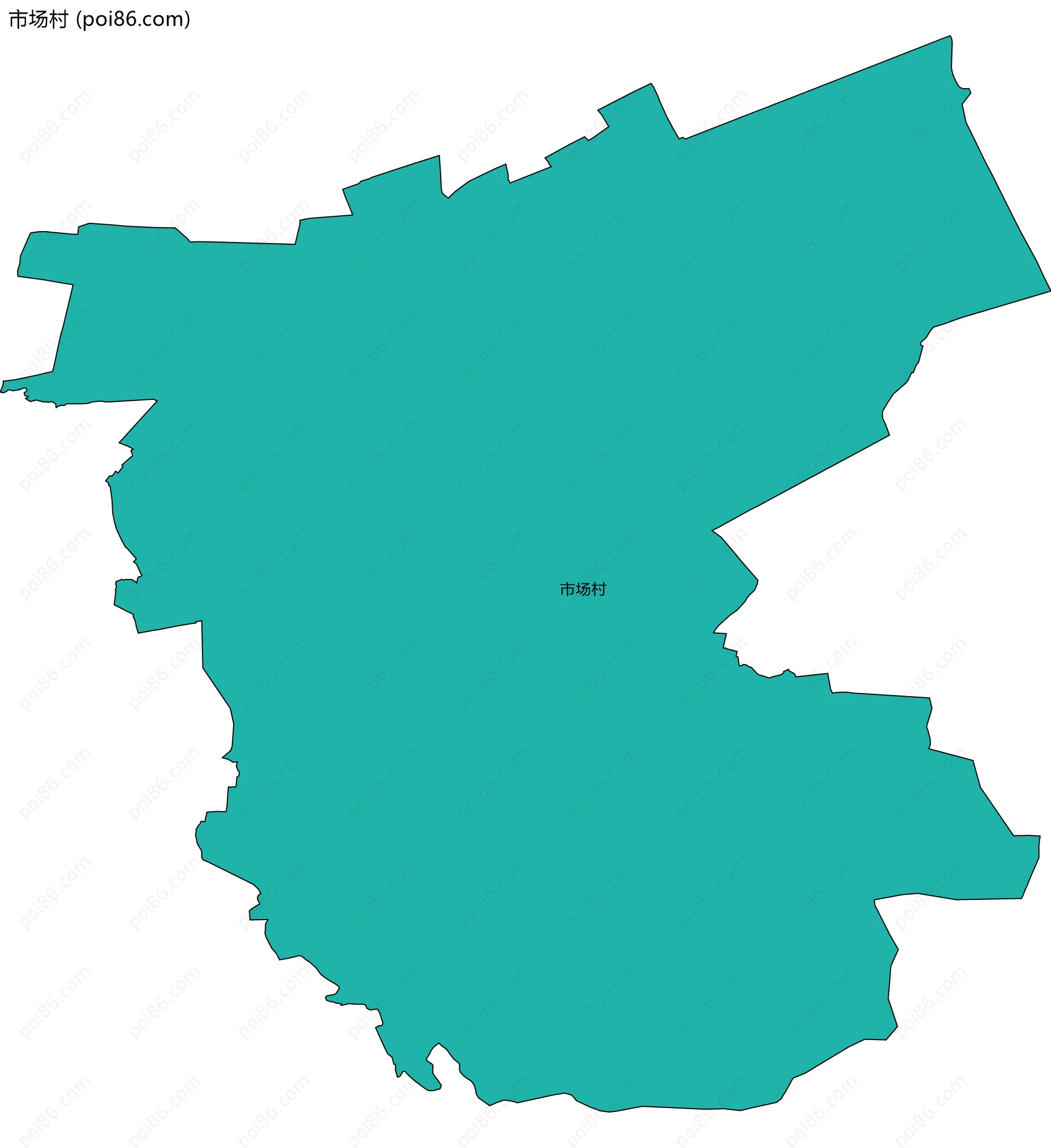 市场村边界地图