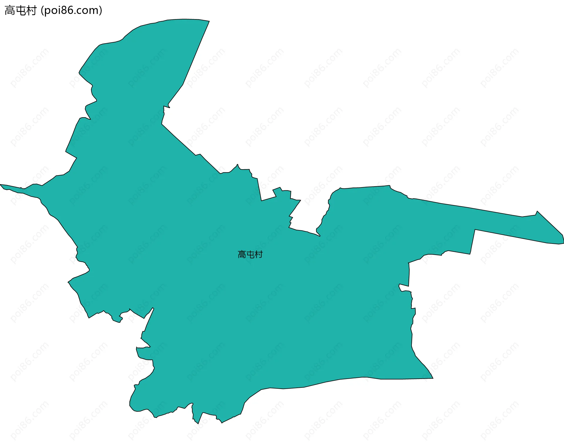 高屯村边界地图