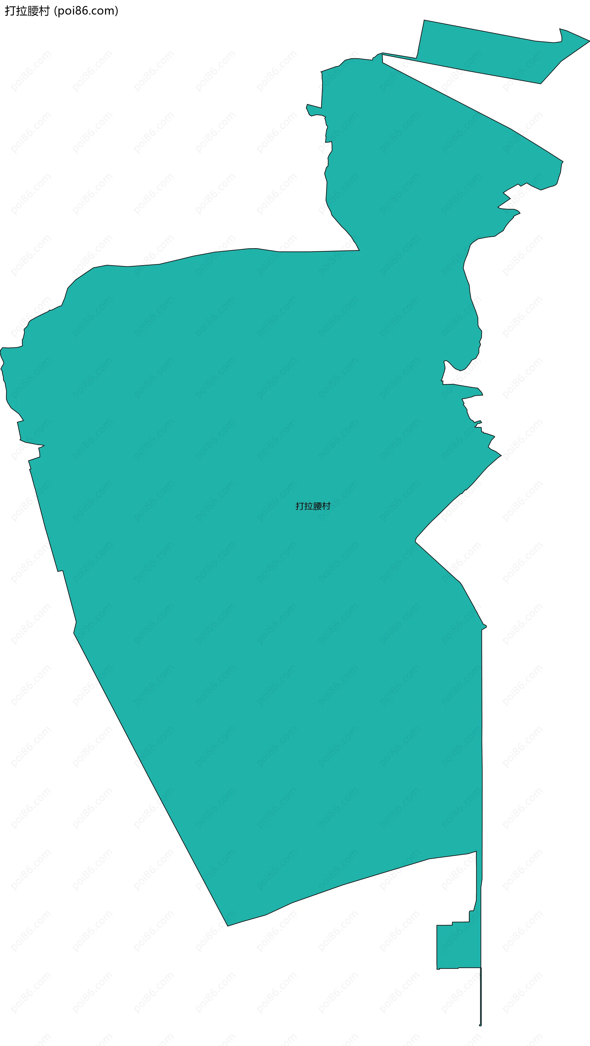 打拉腰村边界地图