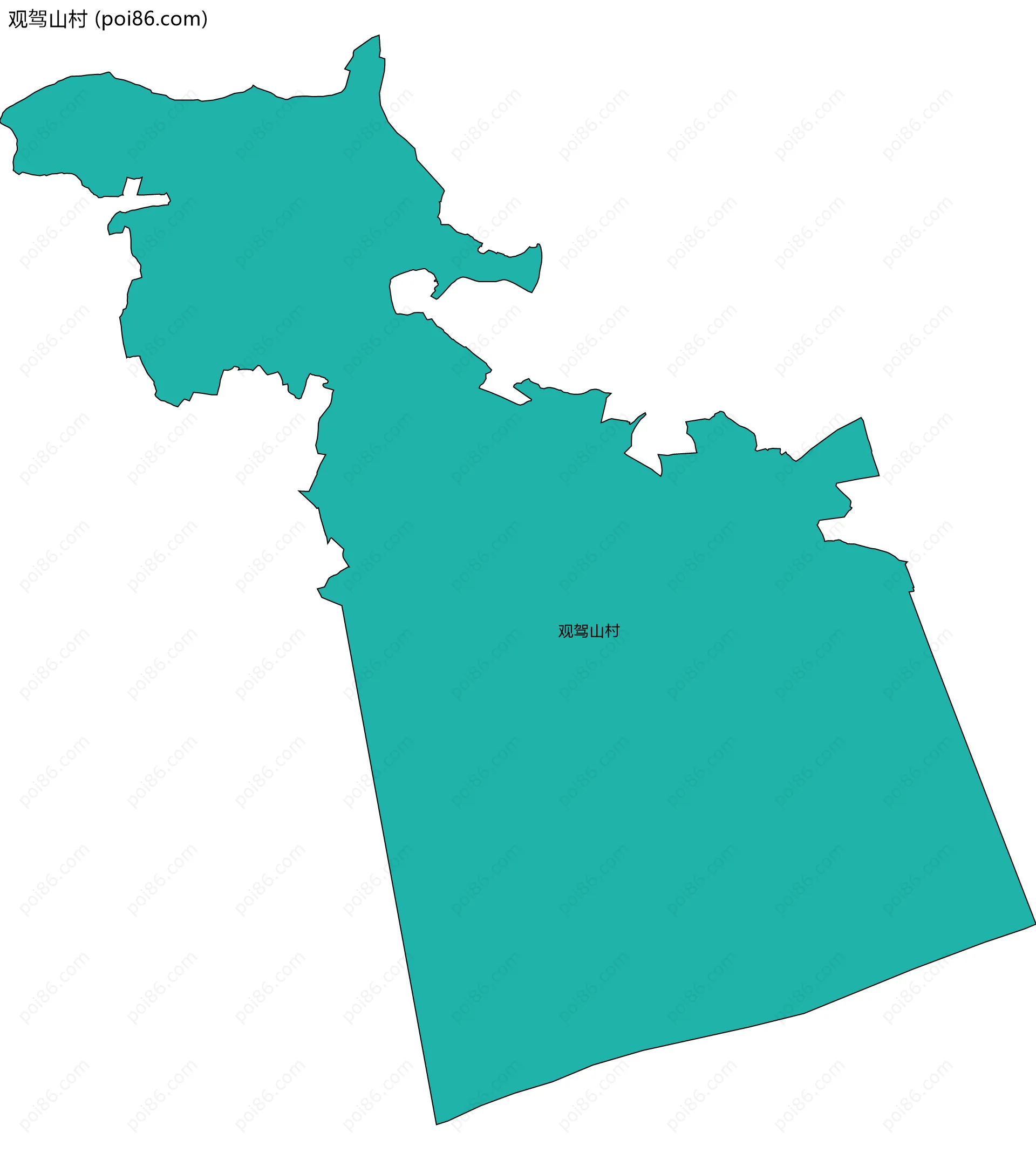 观驾山村边界地图