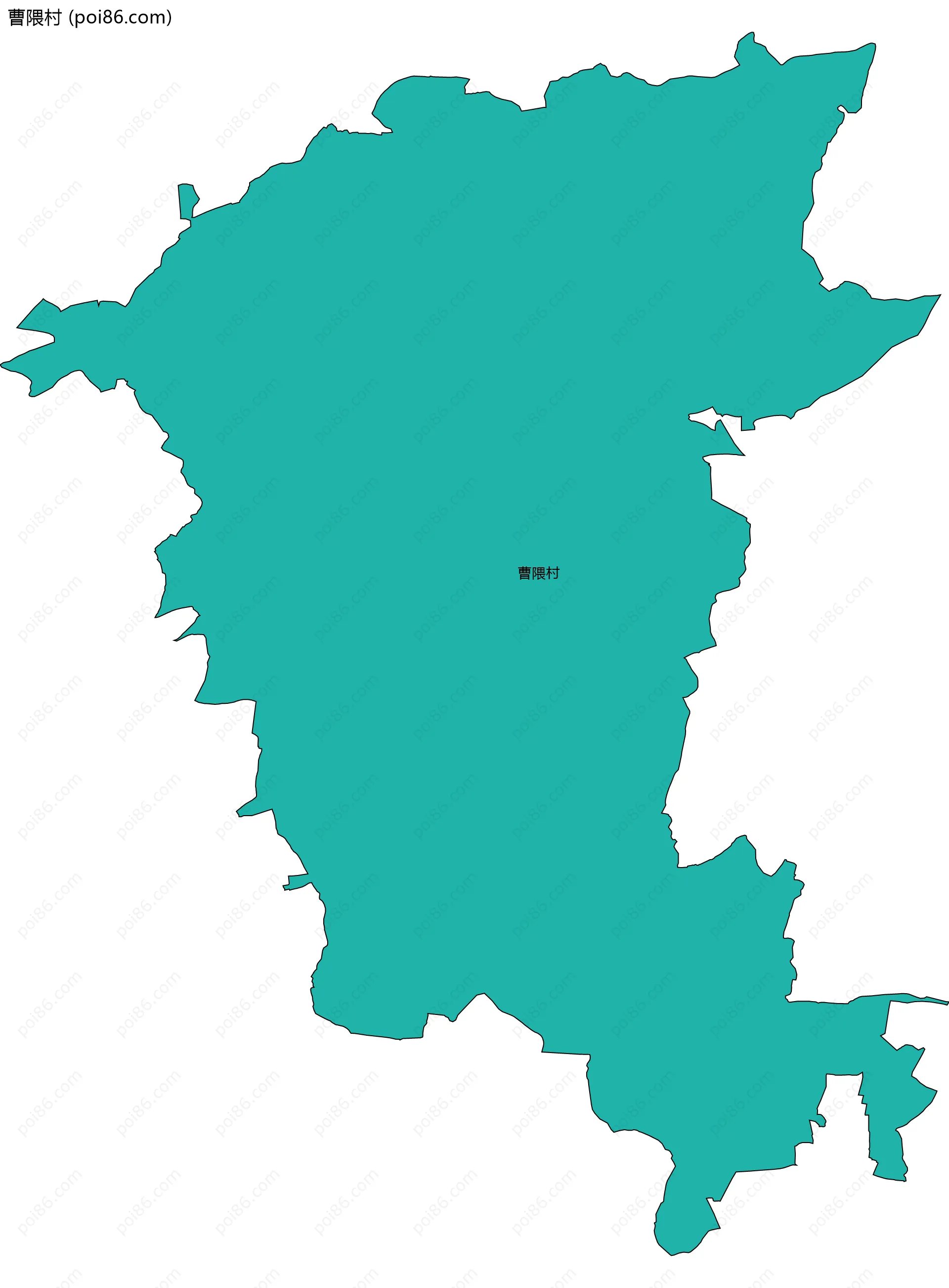 曹隈村边界地图