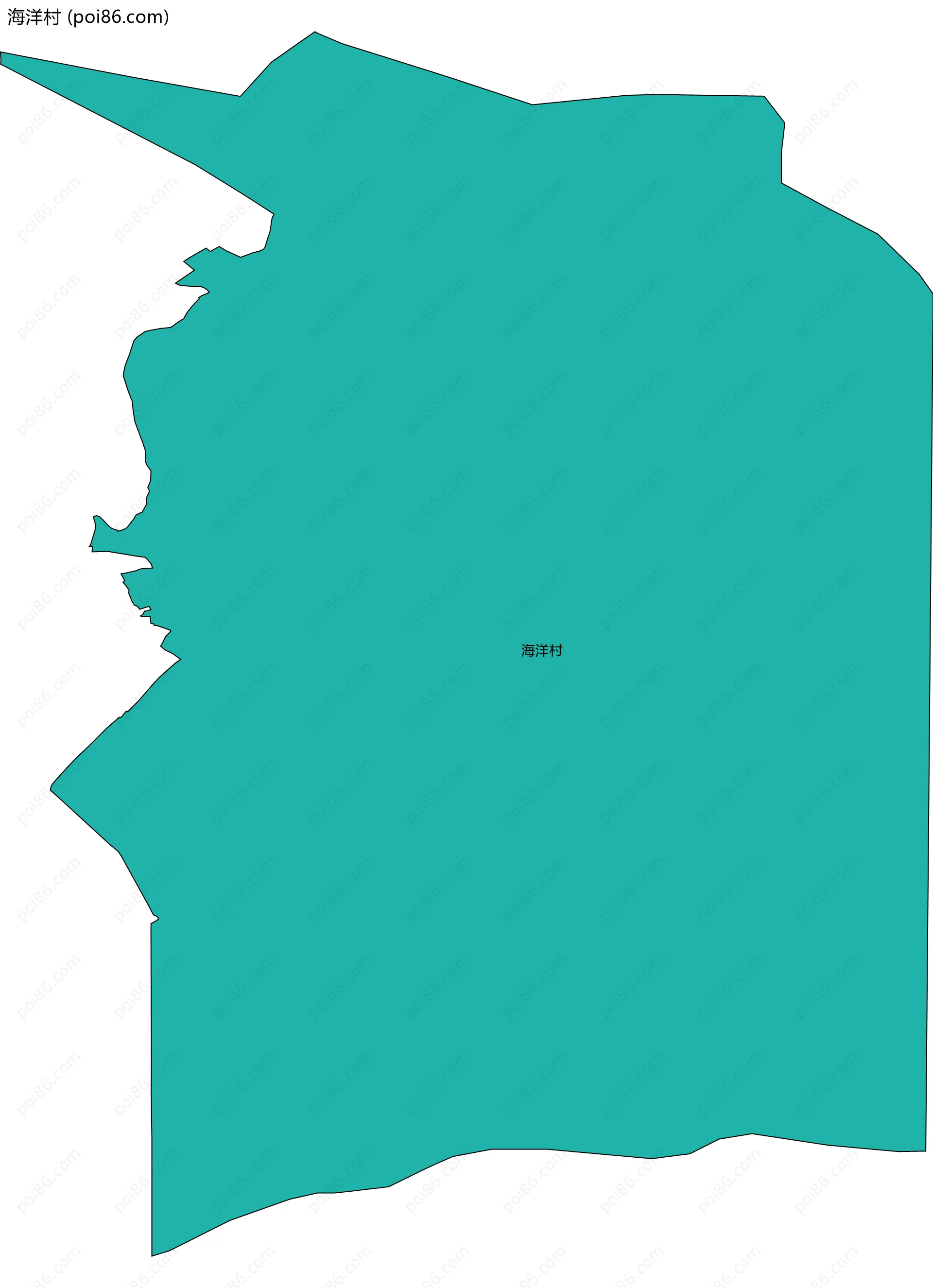 海洋村边界地图