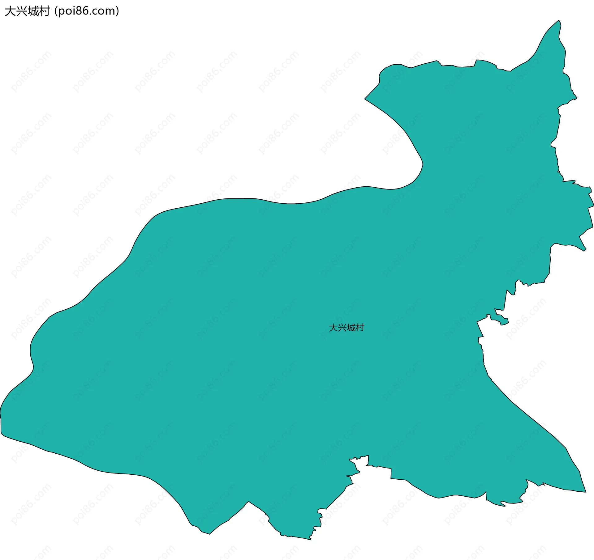 大兴城村边界地图