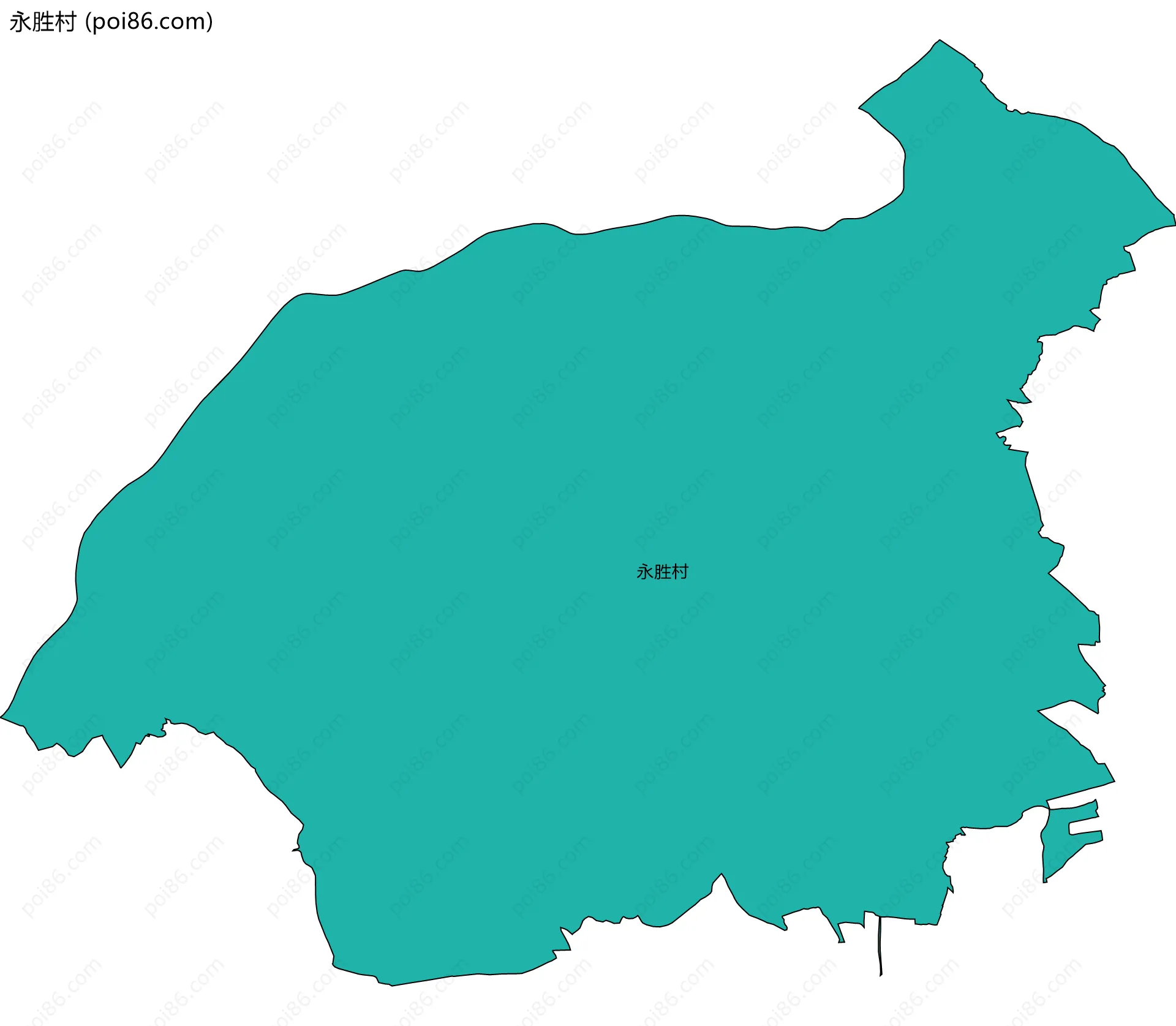 永胜村边界地图