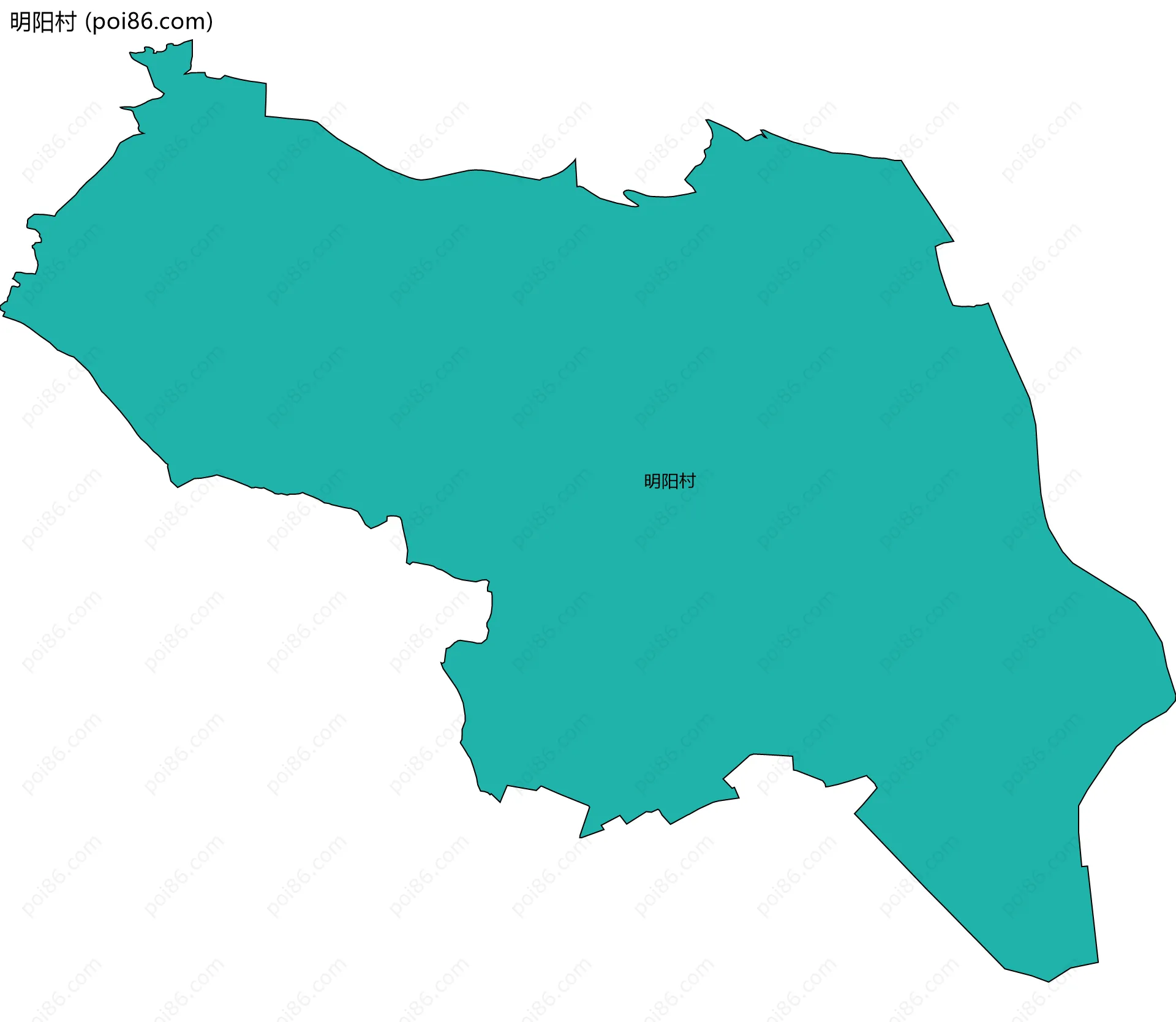 明阳村边界地图