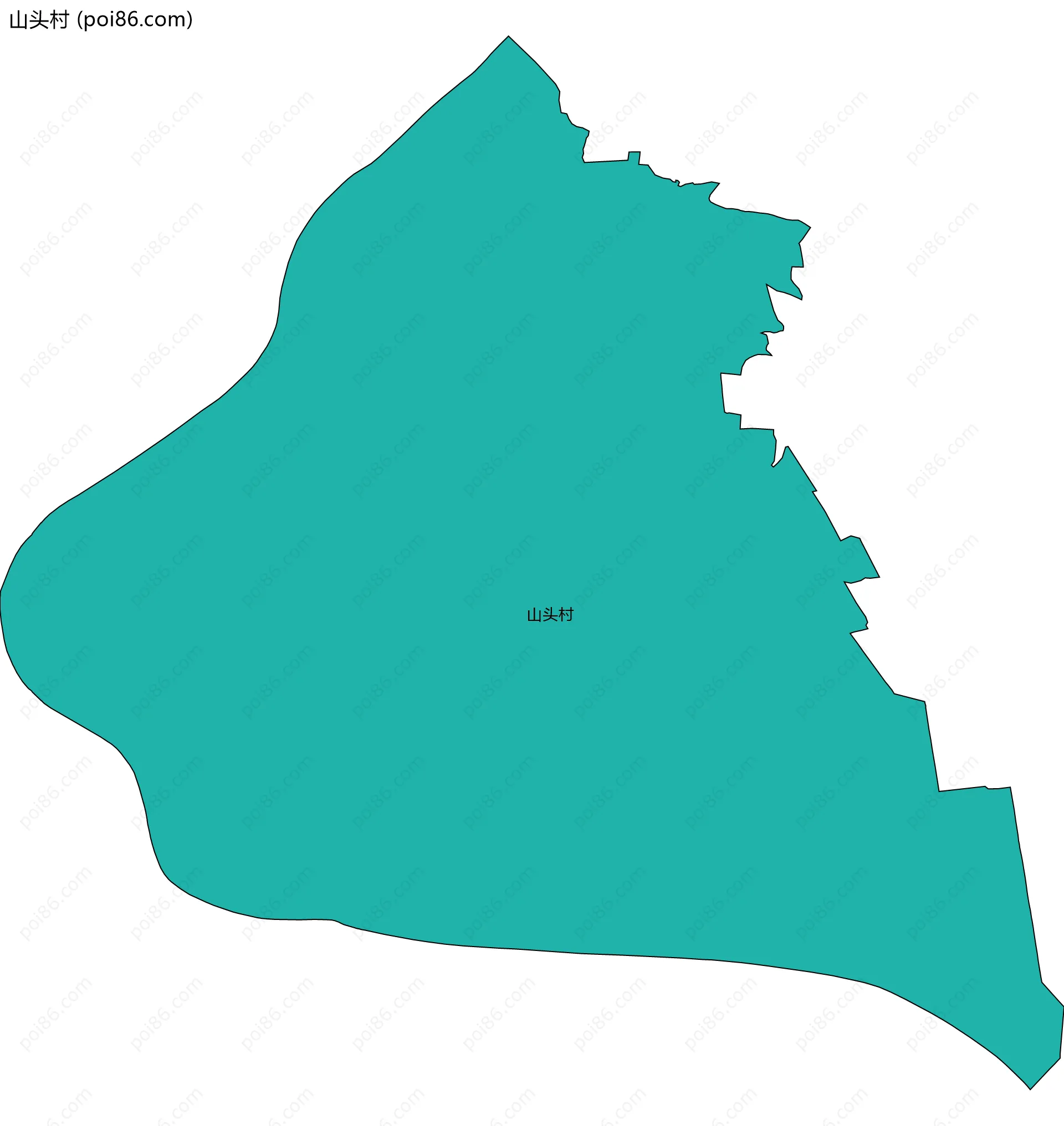山头村边界地图