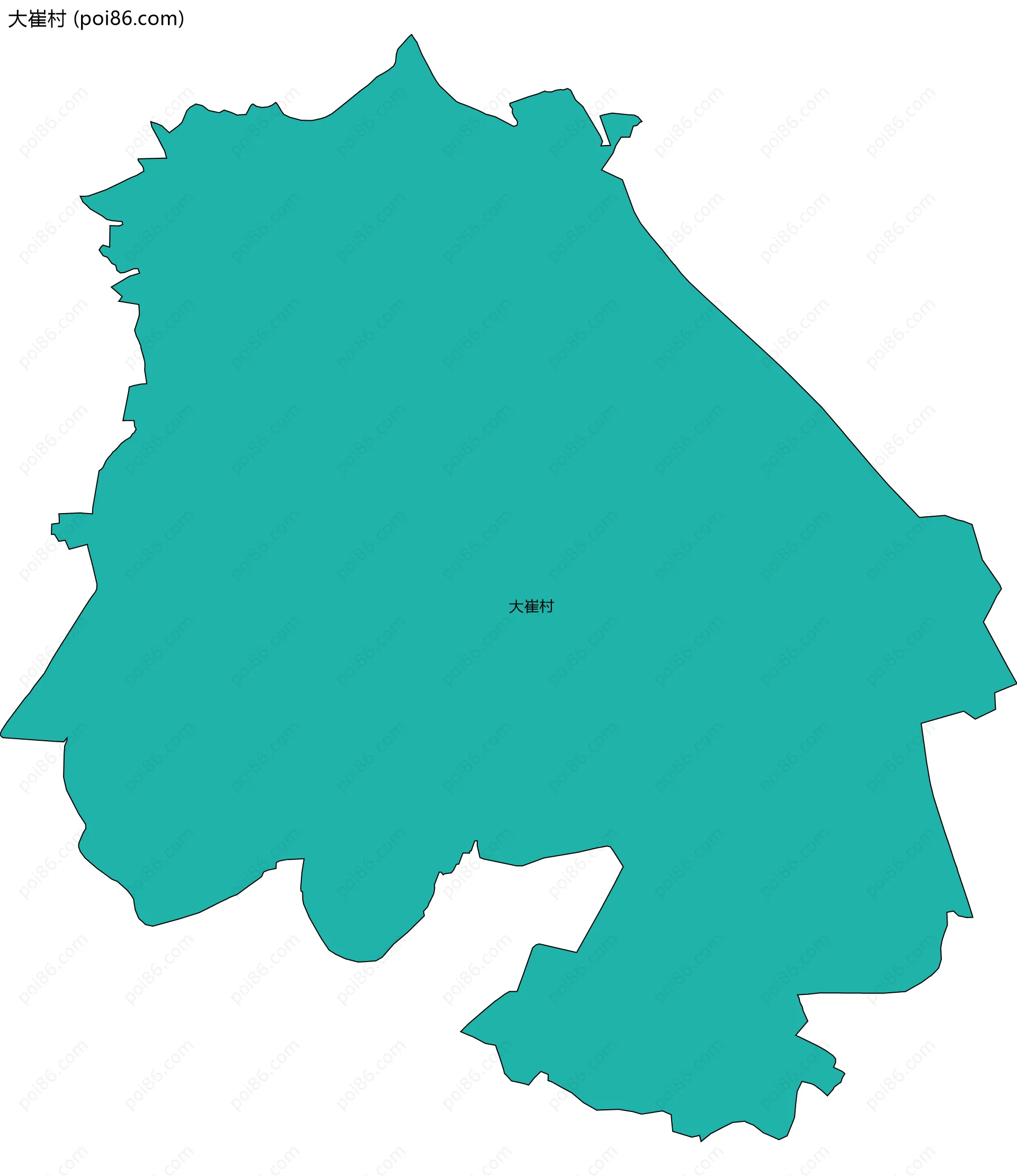 大崔村边界地图