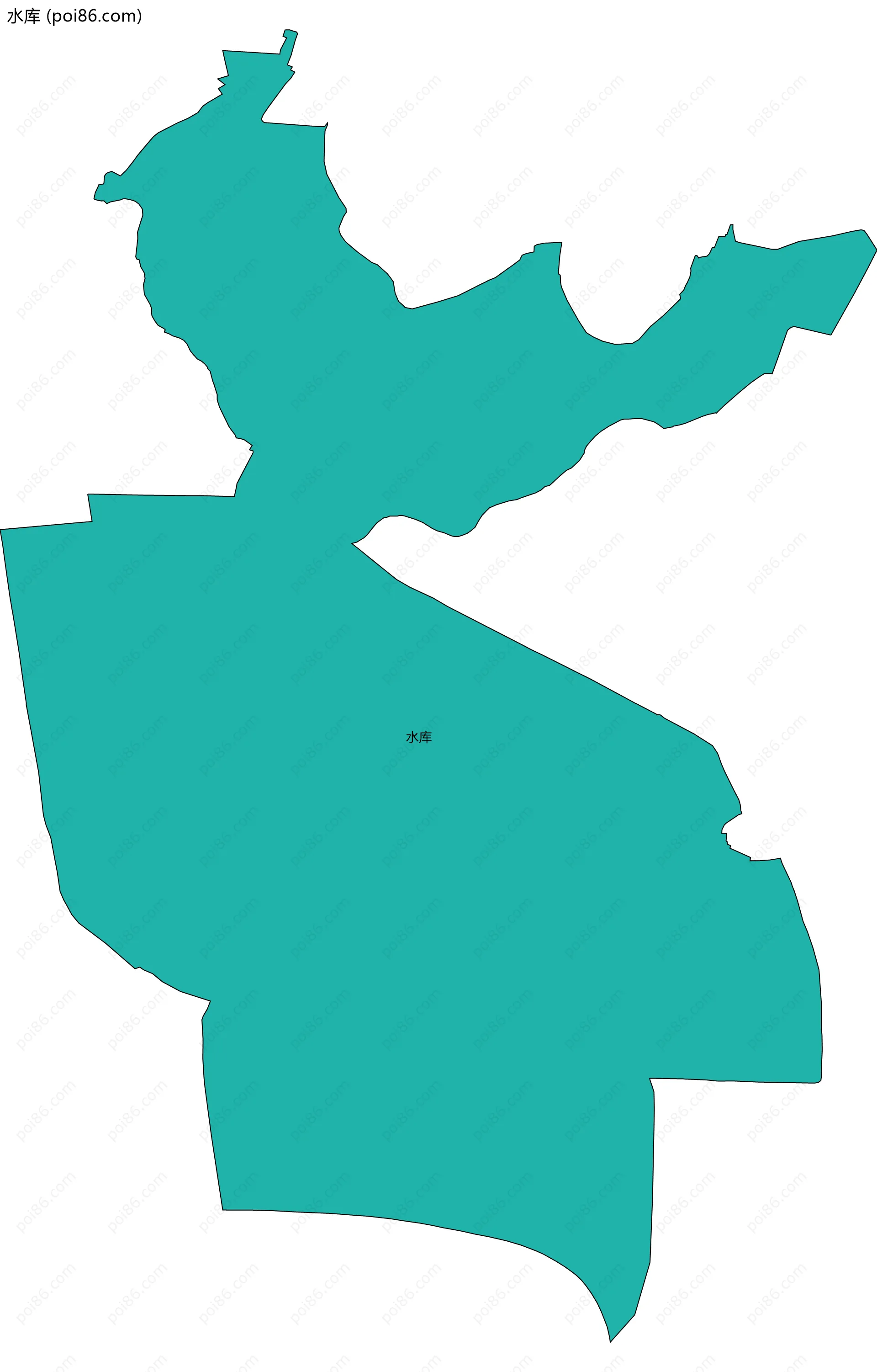 水库边界地图