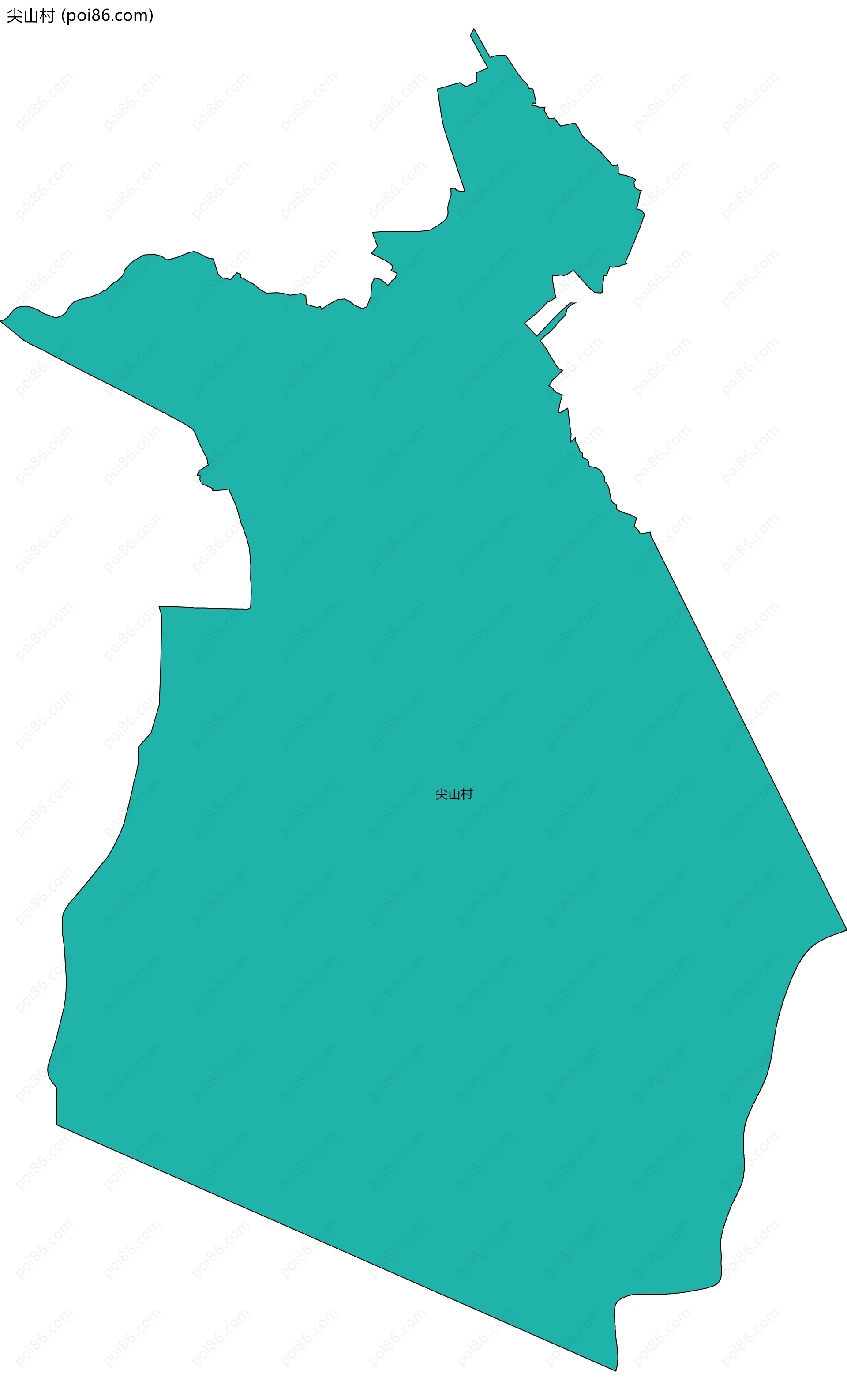 尖山村边界地图