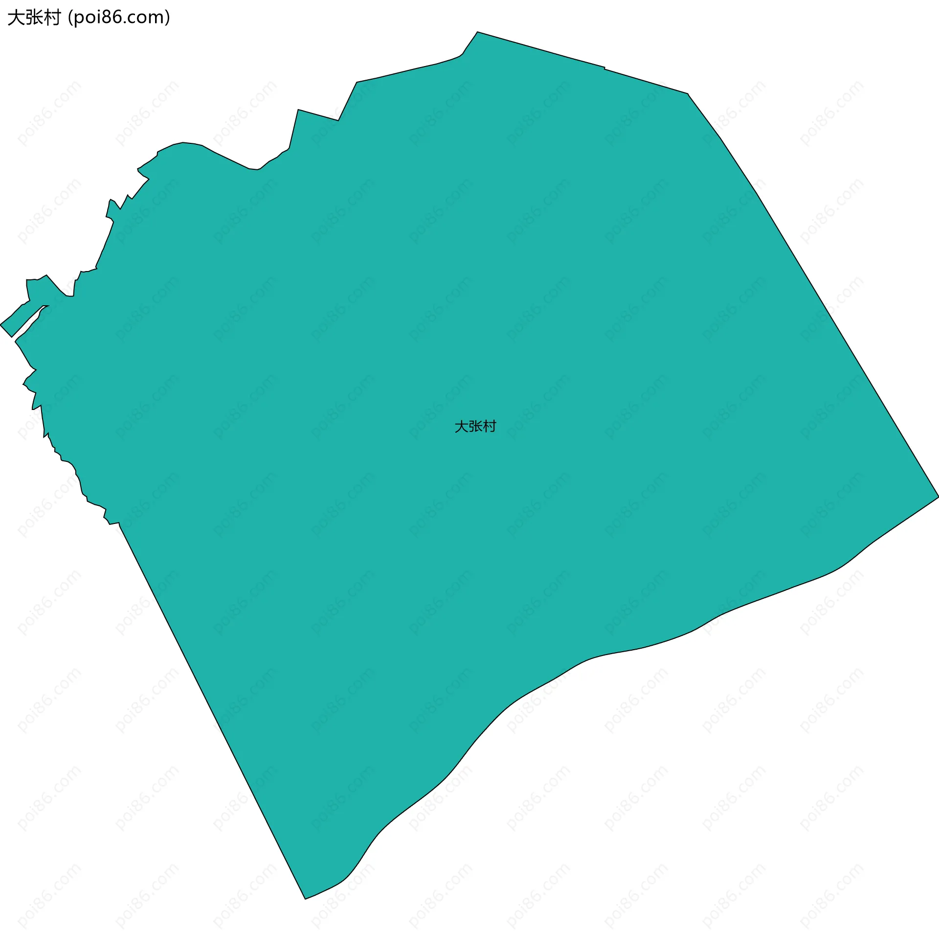 大张村边界地图