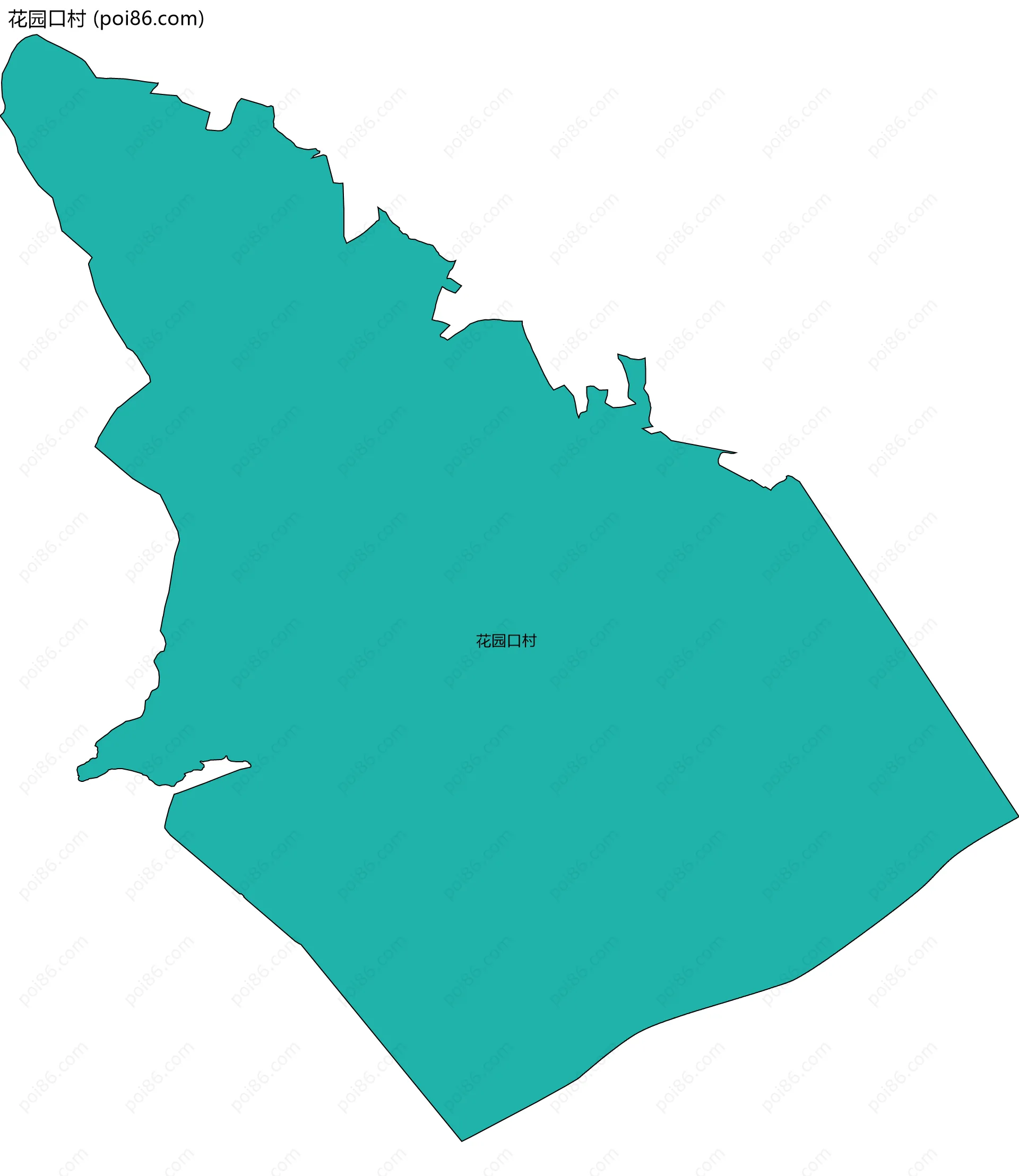 花园口村边界地图