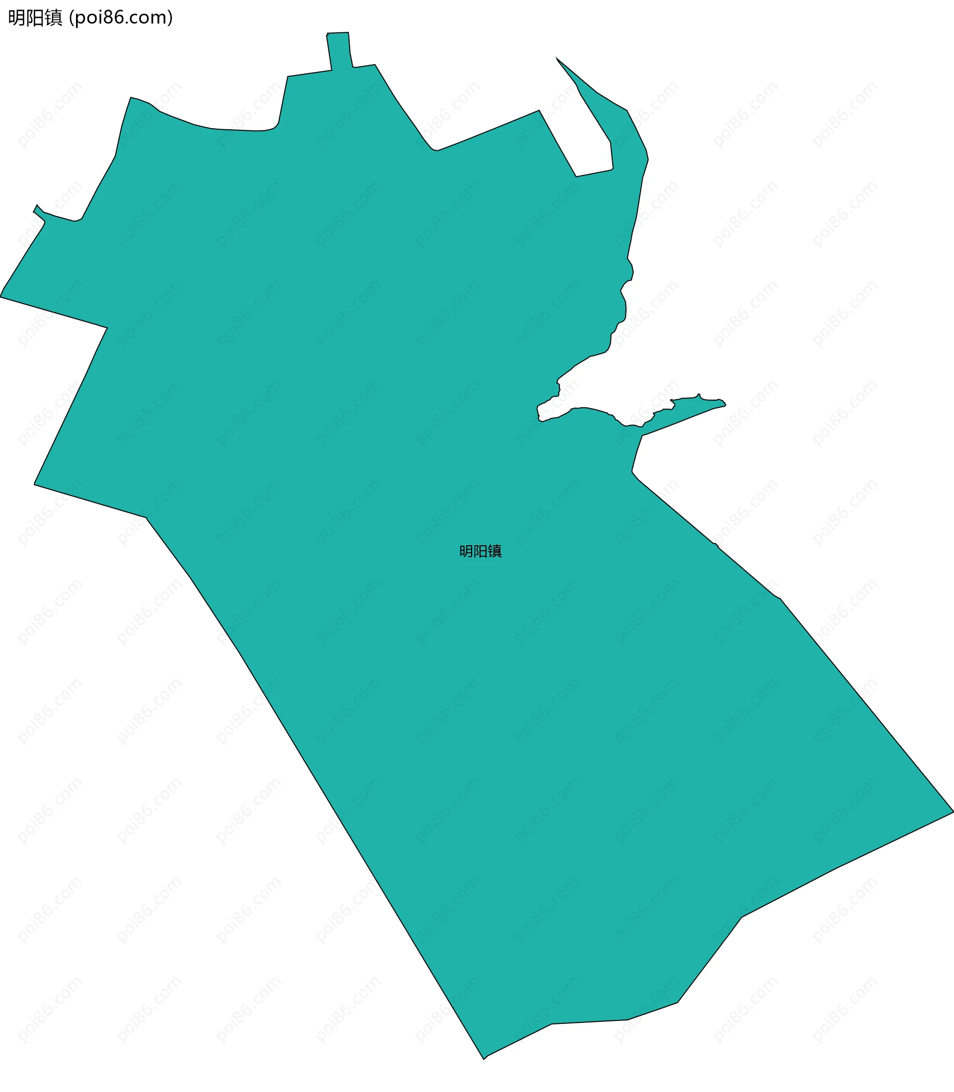 明阳镇边界地图