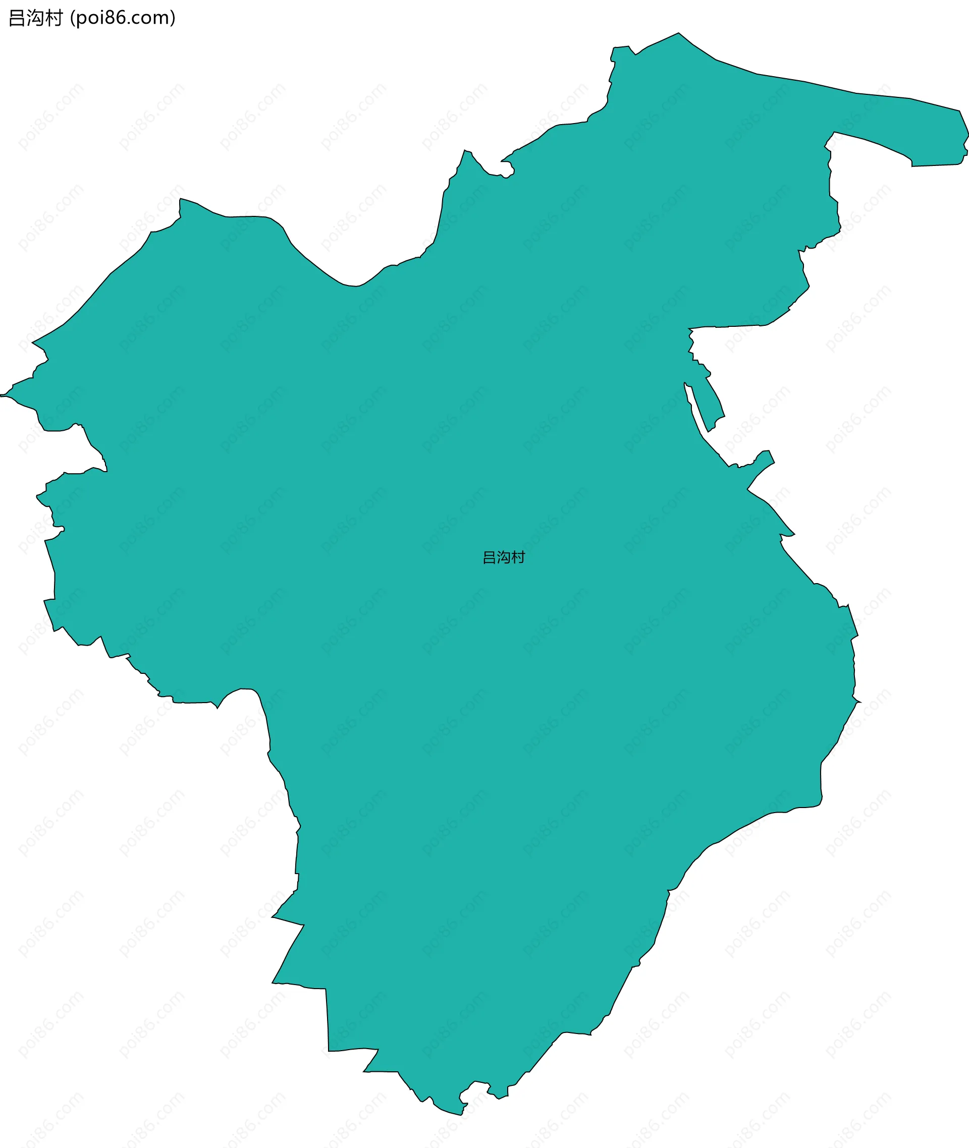 吕沟村边界地图
