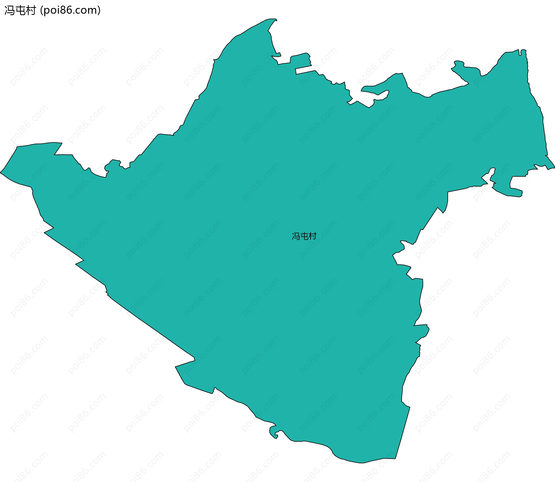 冯屯村边界地图