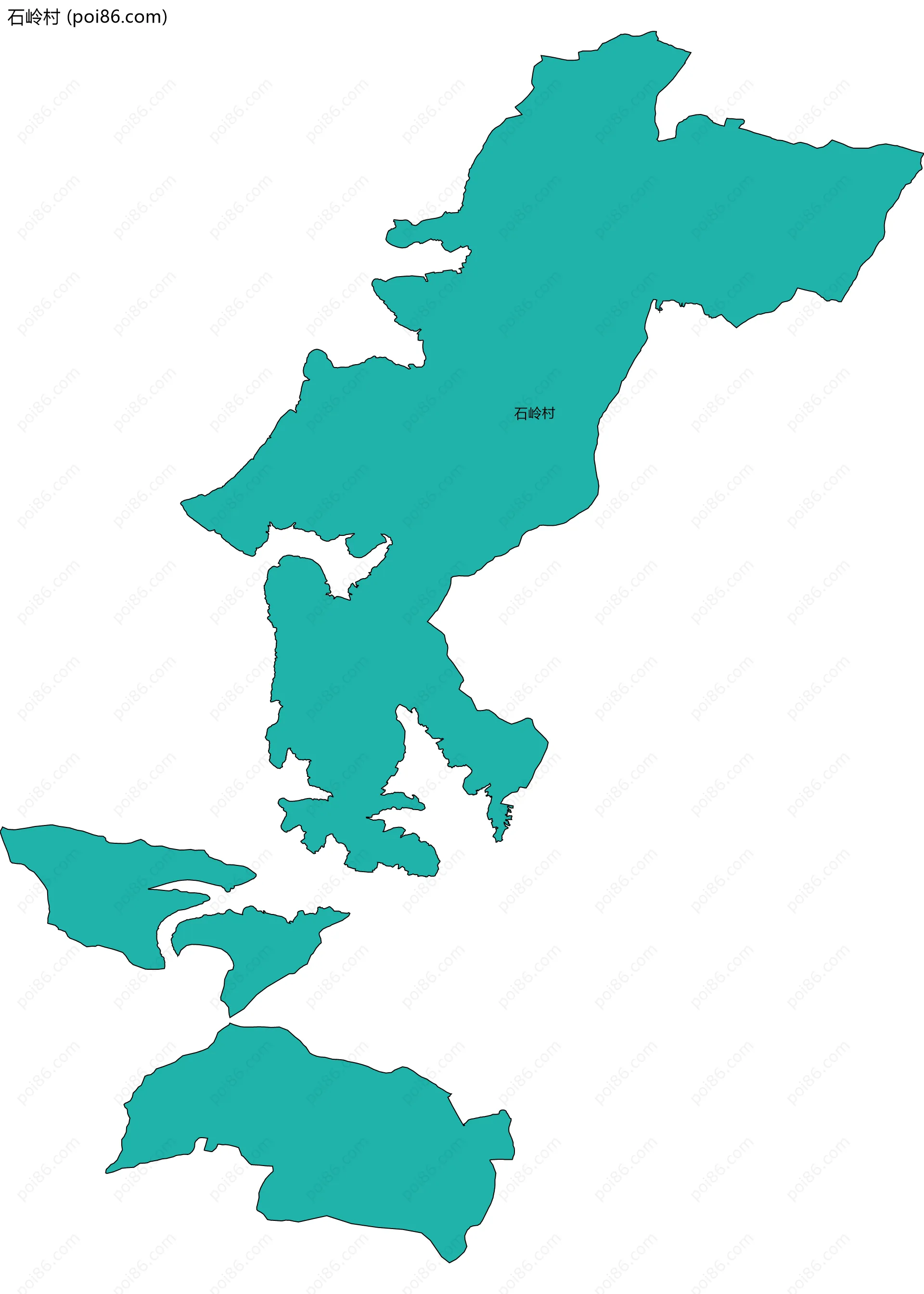 石岭村边界地图